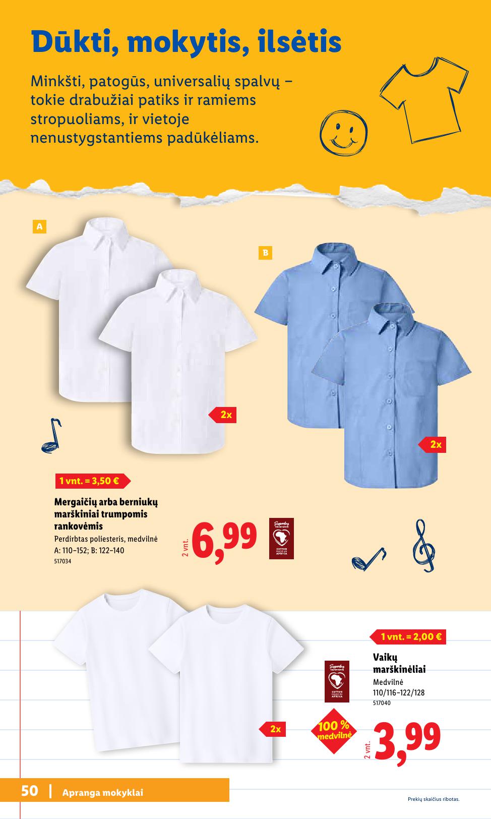 LIDL mokyklinių prekių katalogas "Atgal į mokyklą"