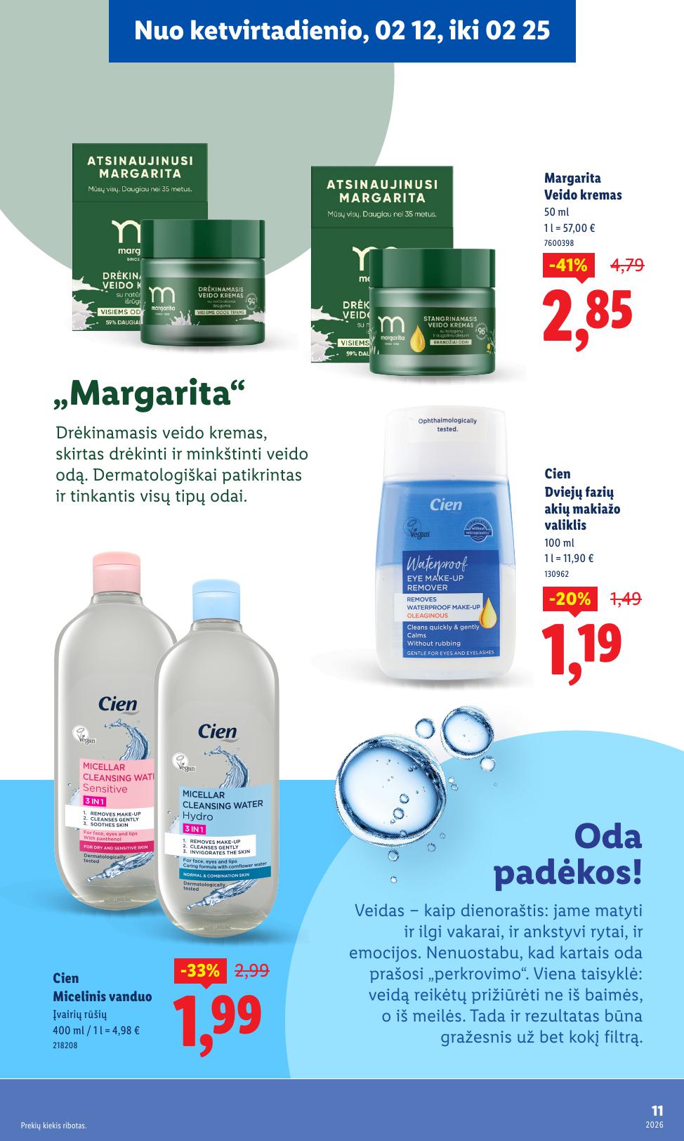 LIDL nuolaidų katalogas "Grožio festivalis" galioja nuo 2026.02.12