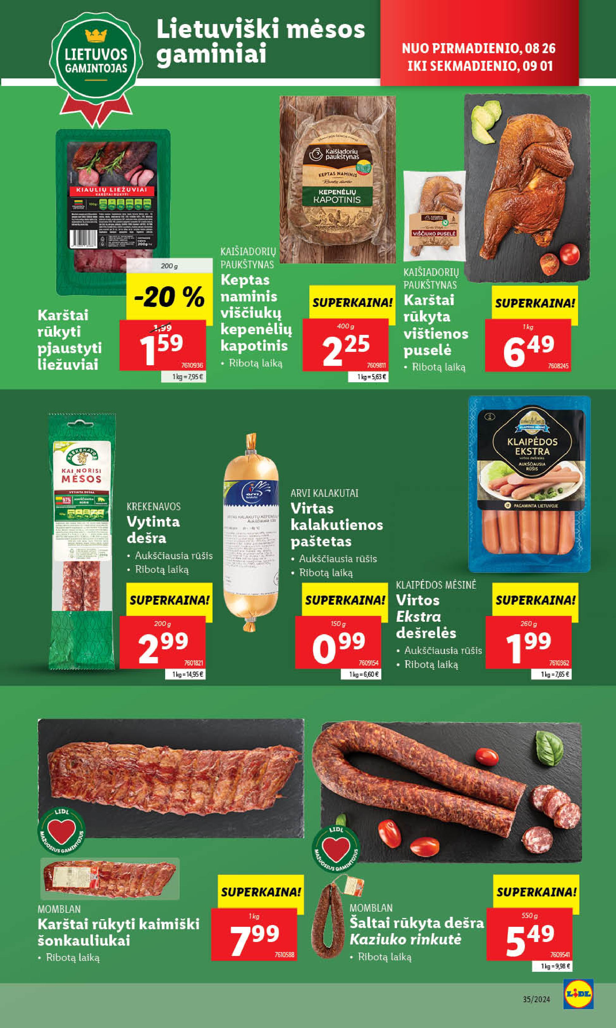 Naujausias LIDL kaininis katalogas 2024.08.26 - 2024.09.01