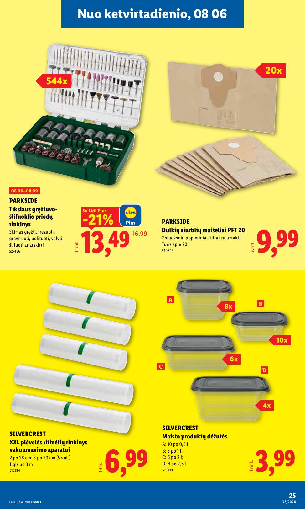 LIDL ne  maisto prekių leidinys 2026.08.03 - 2026.08.09
