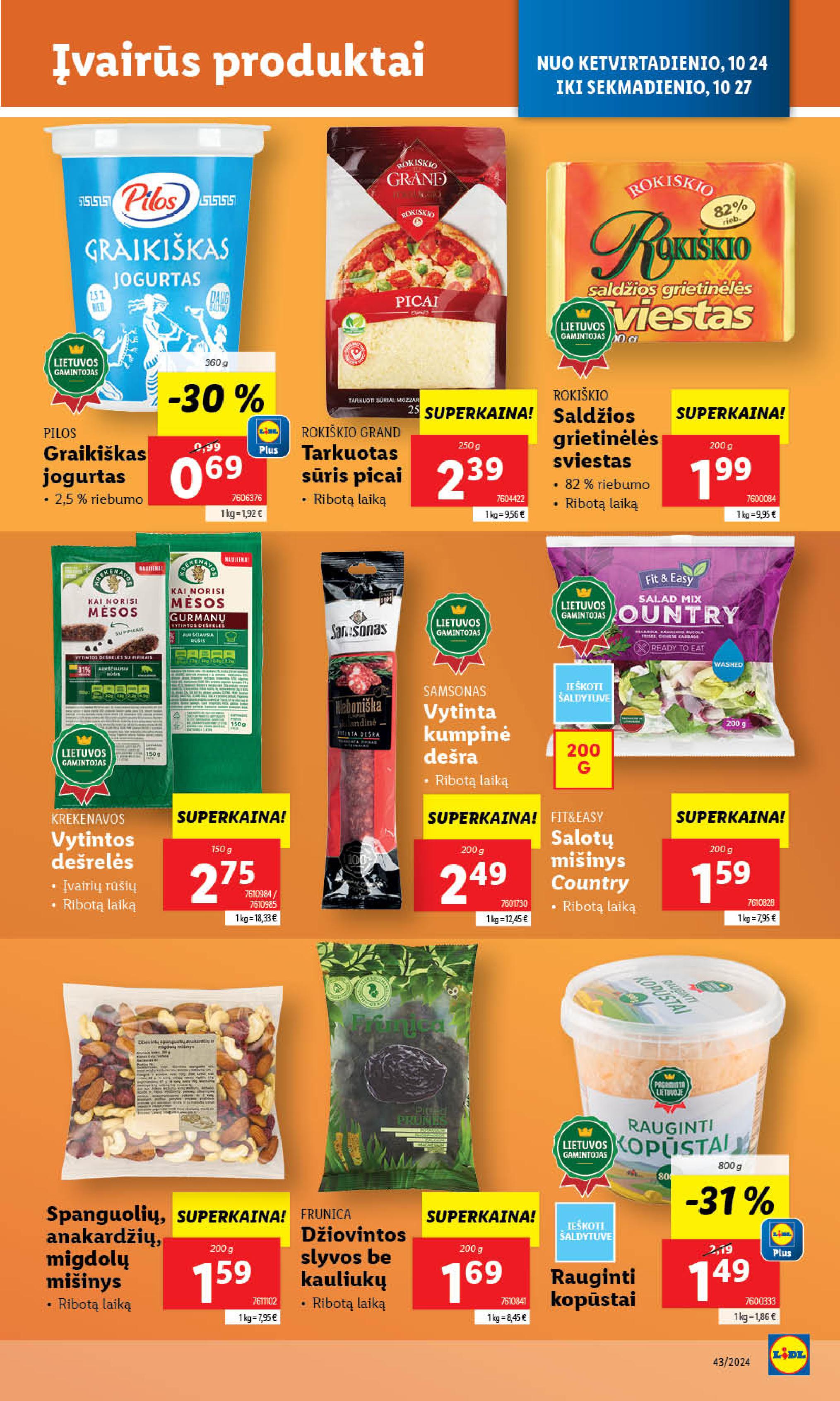 Naujausias LIDL kaininis katalogas 2024.10.21 - 2024.10.27