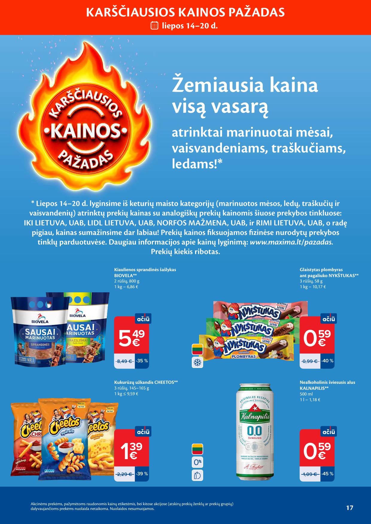 Naujausias MAXIMA kaininis katalogas 2026.07.14 - 2026.07.20