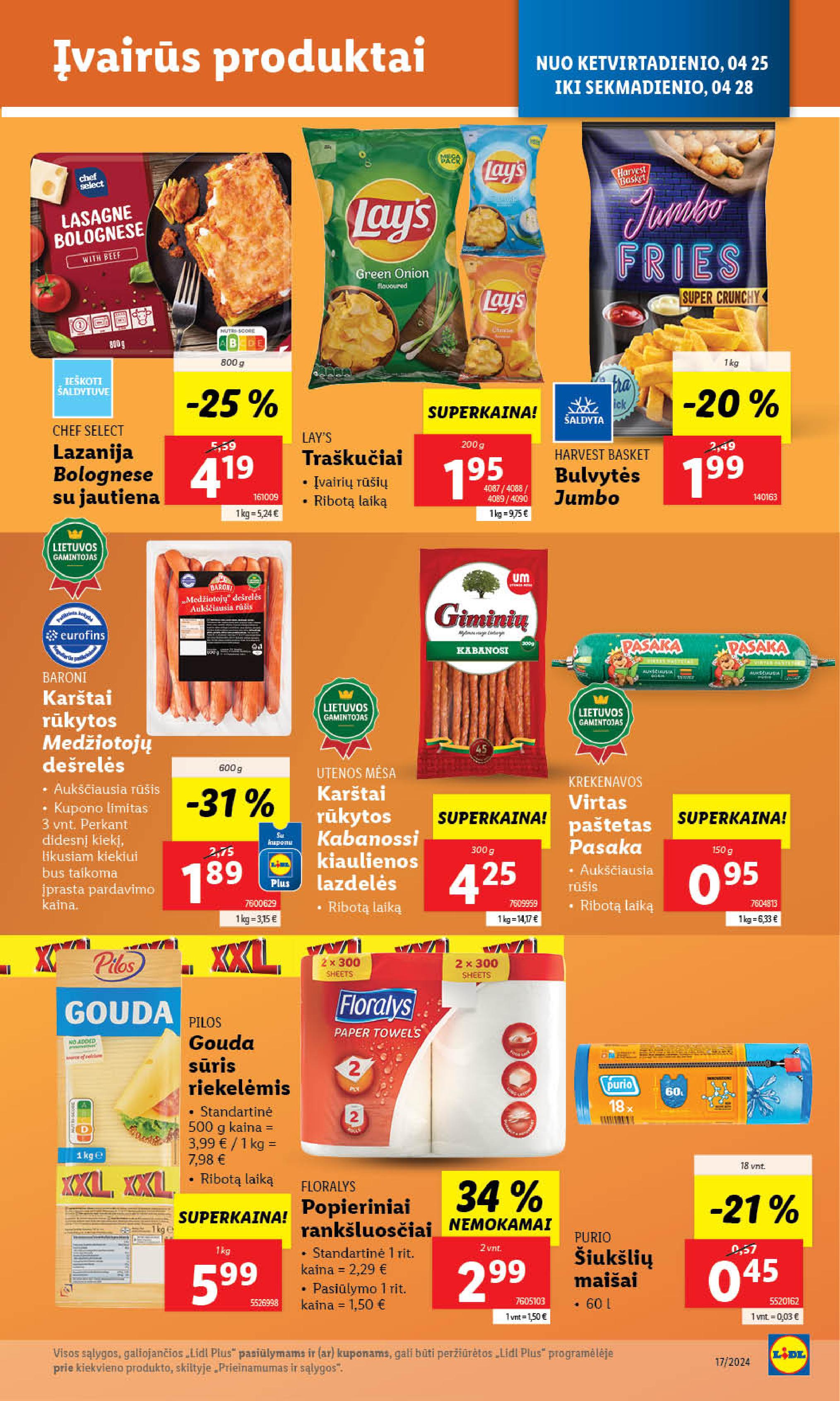 Naujausias LIDL kaininis katalogas 2024.04.22 - 2024.04.28