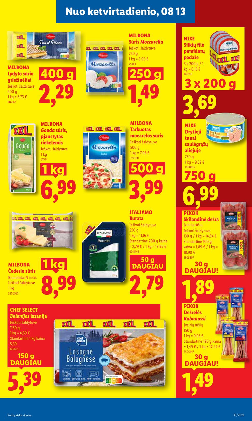 Naujausias LIDL kaininis katalogas 2026.08.10 - 2026.08.16