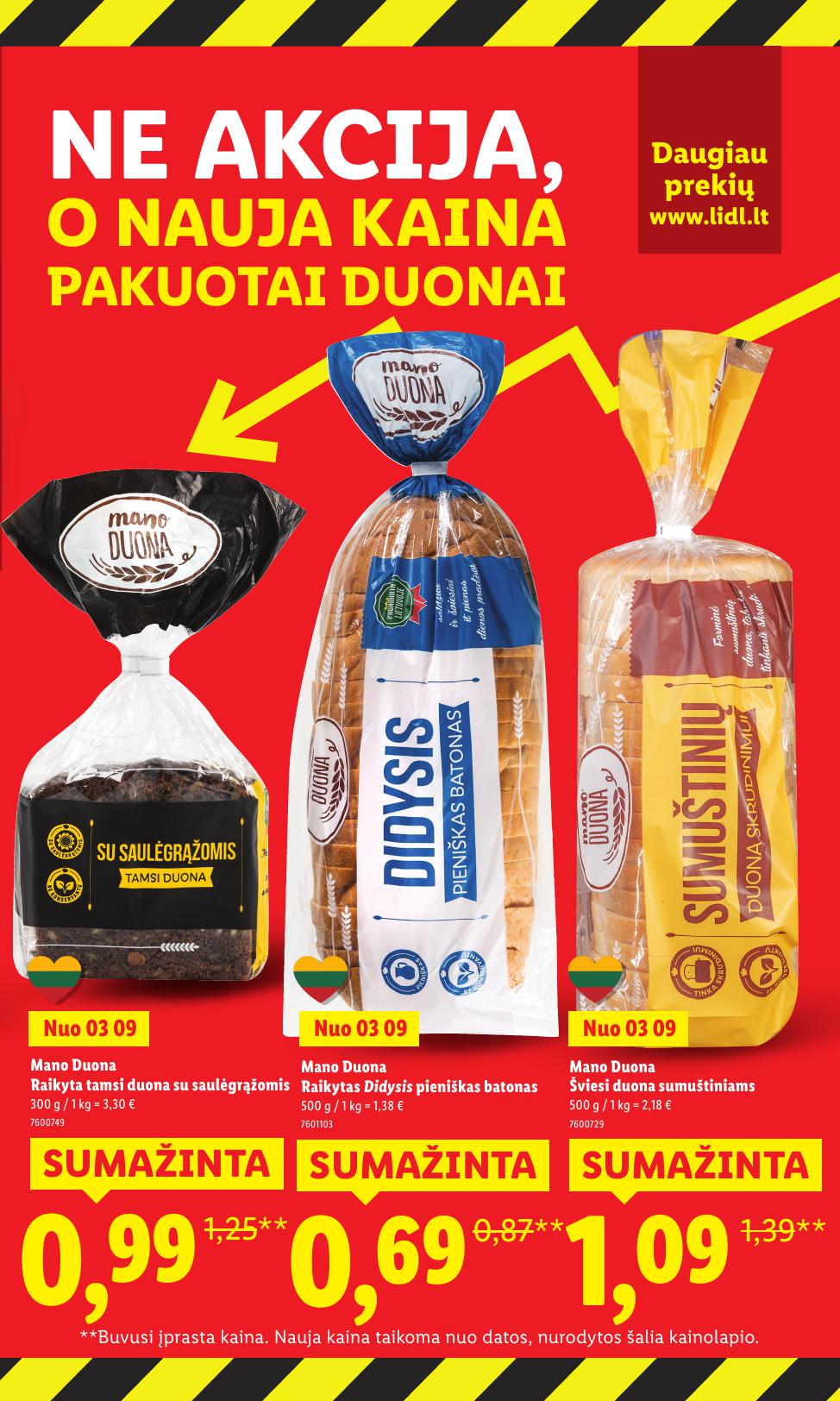 LIDL katalogas "Didysis kainų mažinimas"