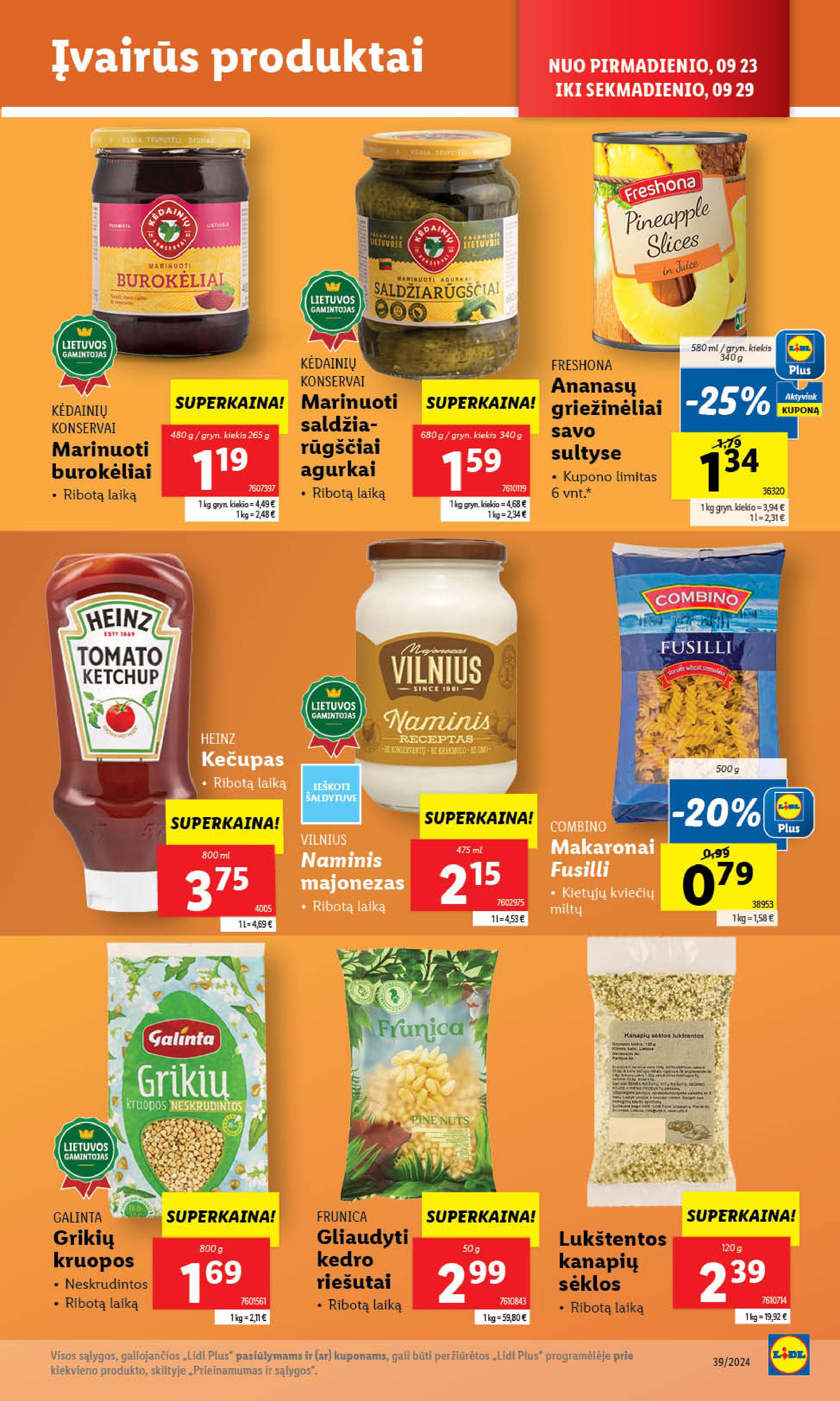 Naujausias LIDL kaininis katalogas 2024.09.23 - 2024.09.29