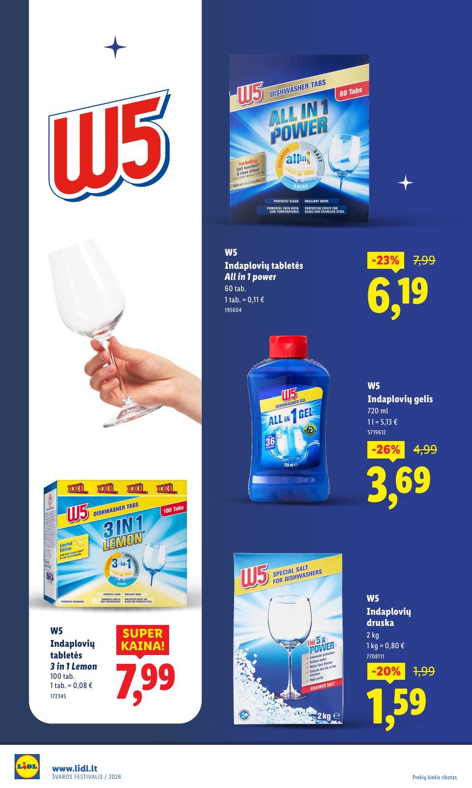 LIDL akcijų katalogas "Švaros festivalis"