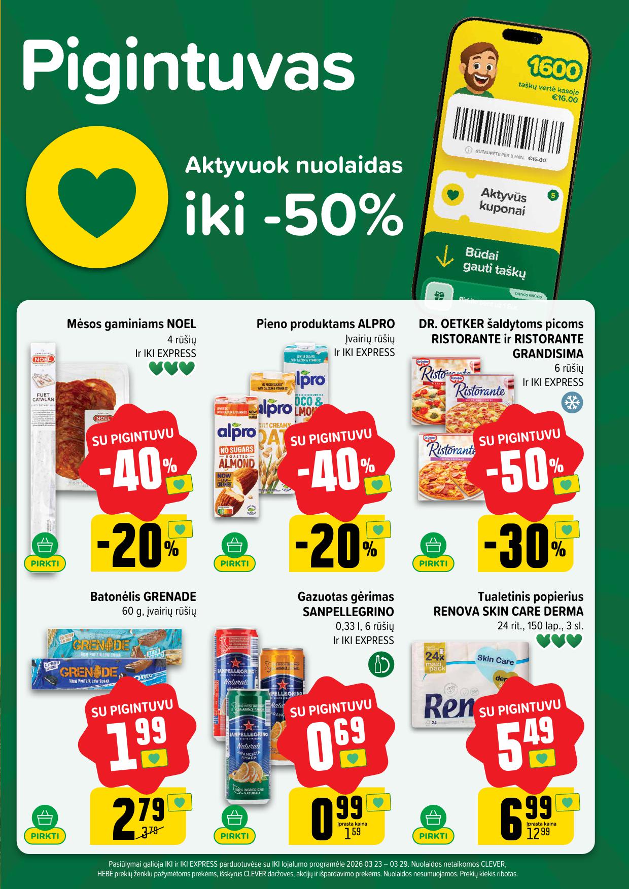 Naujausias IKI kaininis katalogas 2026.03.23 - 2026.03.29