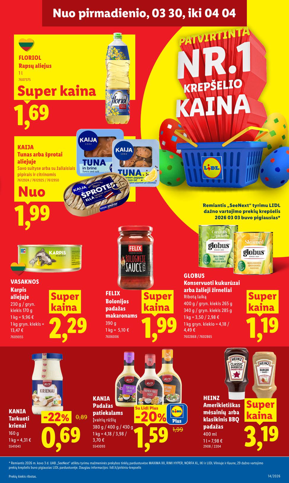 Naujausias LIDL kaininis katalogas 2026.03.30 - 2026.04.04