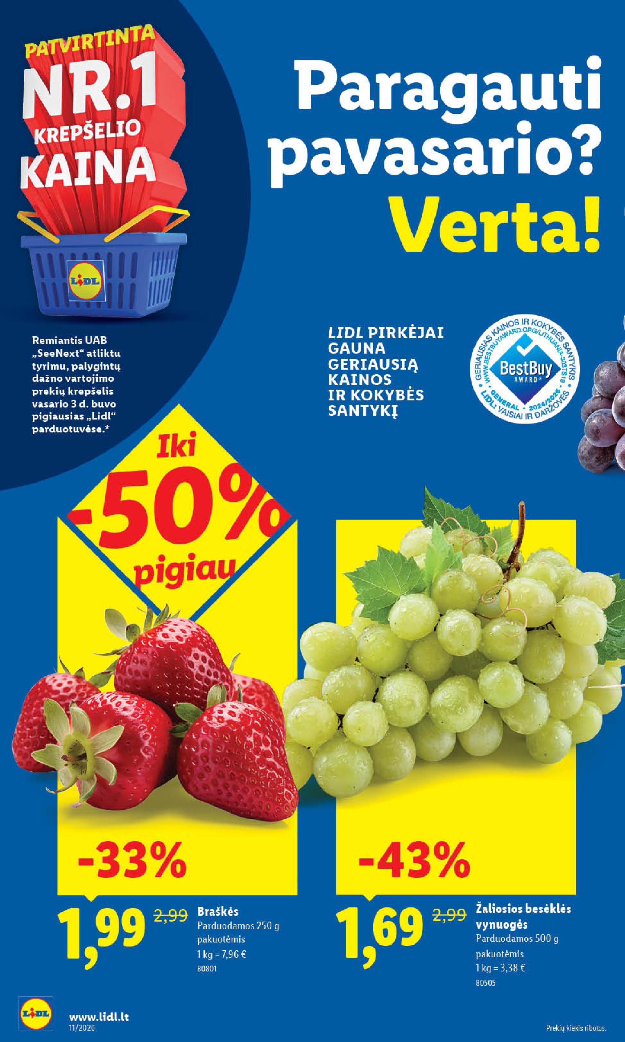 Naujausias LIDL kaininis katalogas 2026.03.09 - 2026.03.15