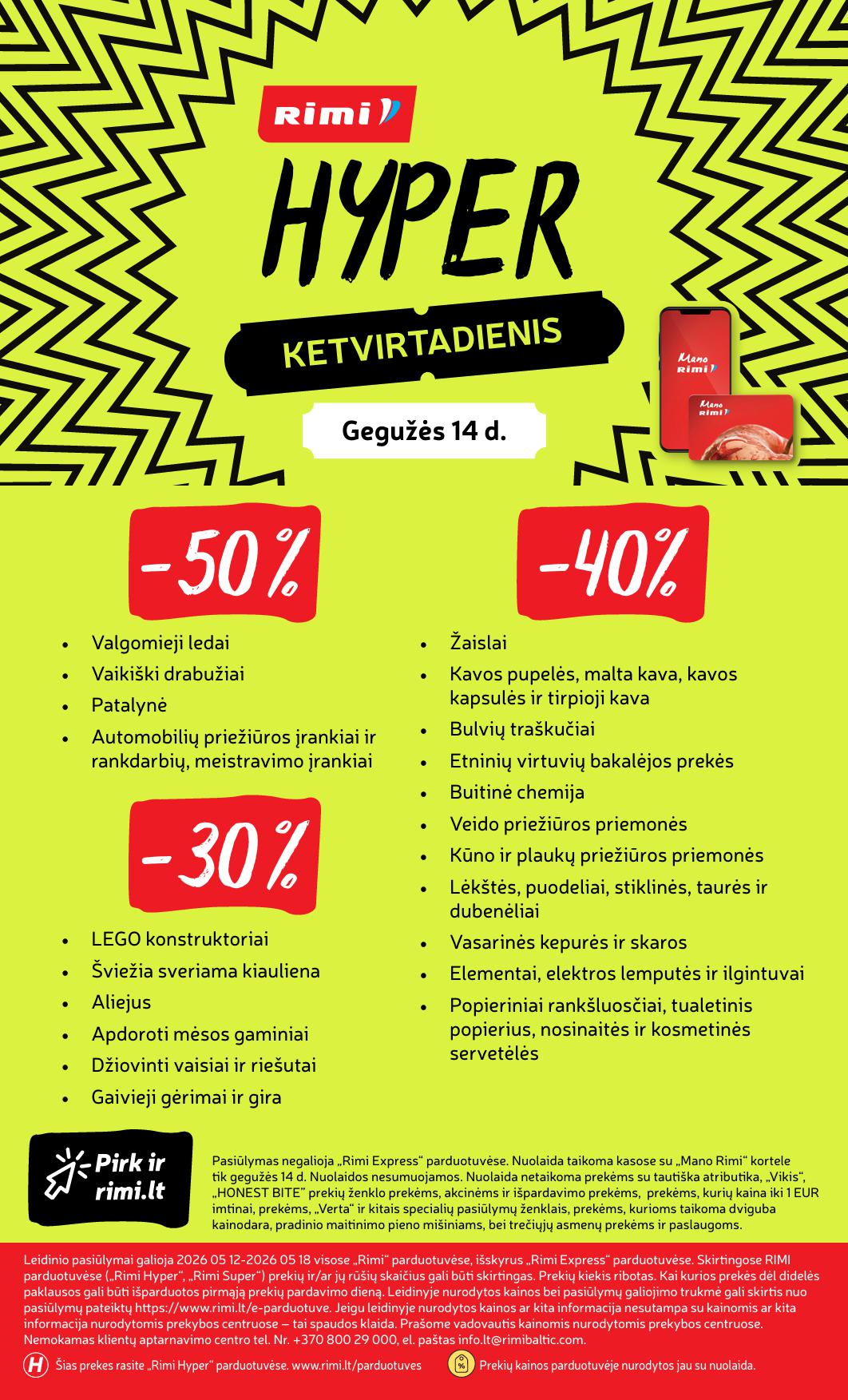 Naujausias RIMI kaininis katalogas 2026.05.12 - 2026.05.18