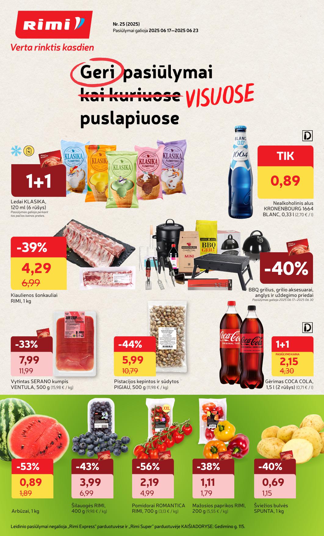 Naujausias RIMI kaininis katalogas 2025.06.17 - 2025.06.23