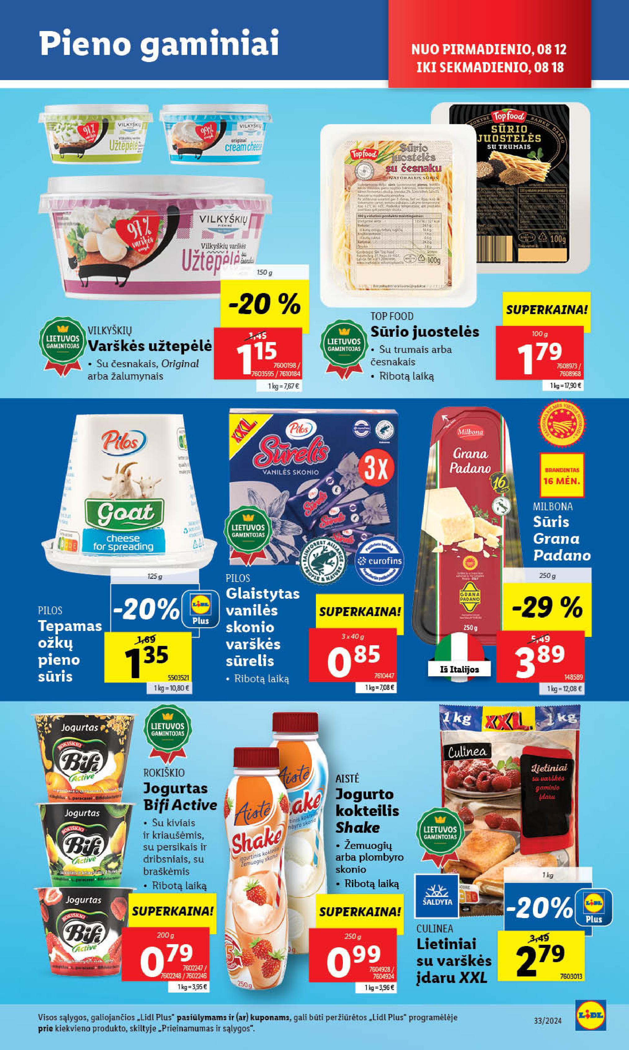 Naujausias LIDL kaininis katalogas 2024.08.12 - 2024.08.18