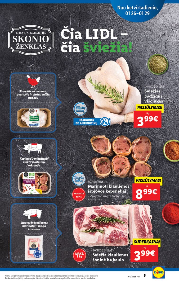 Naujausias LIDL kaininis katalogas 2023.01.23 - 2023.01.29
