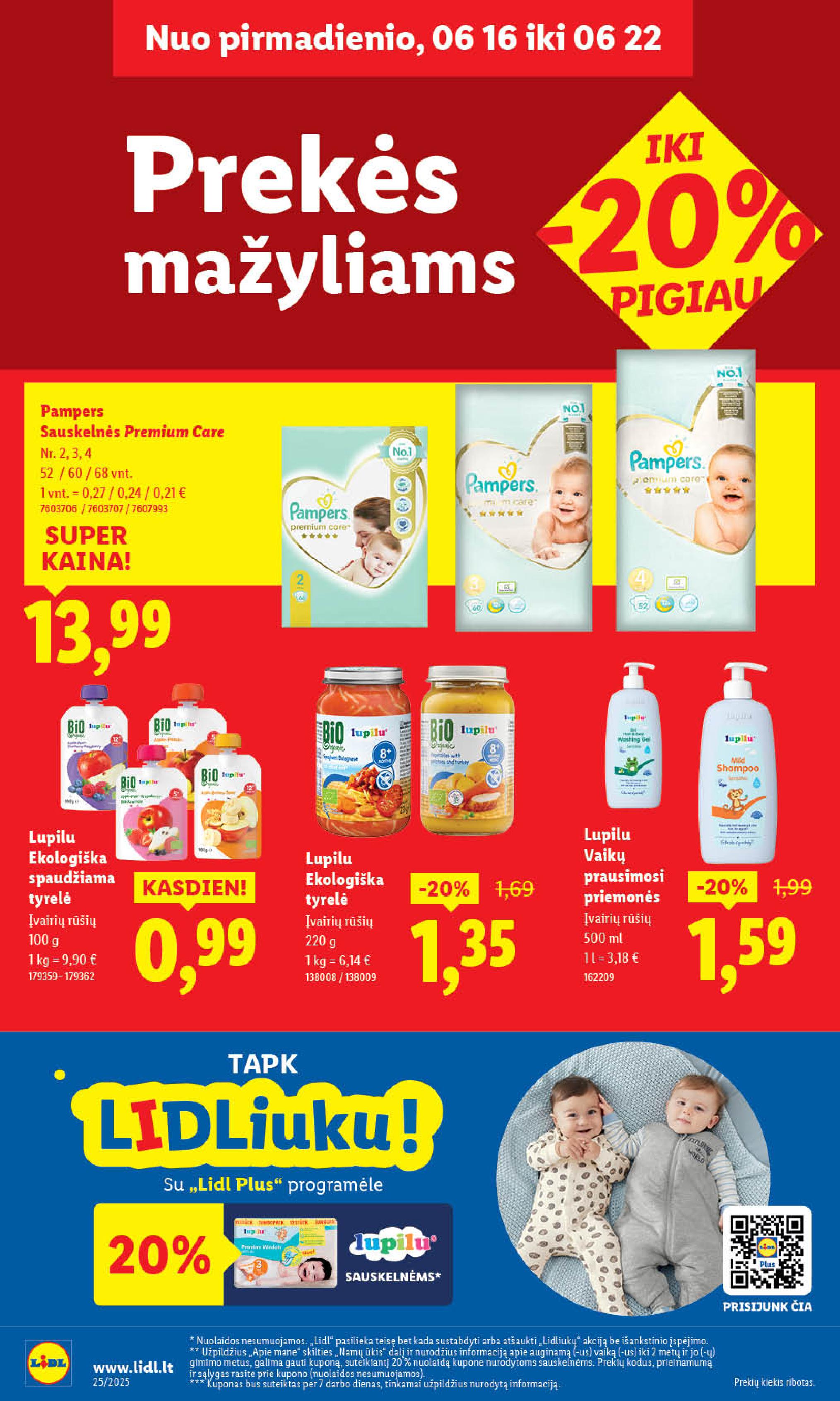 LIDL akcijų ir nuolaidų leidinys 2025.06.16 - 2025.06.22