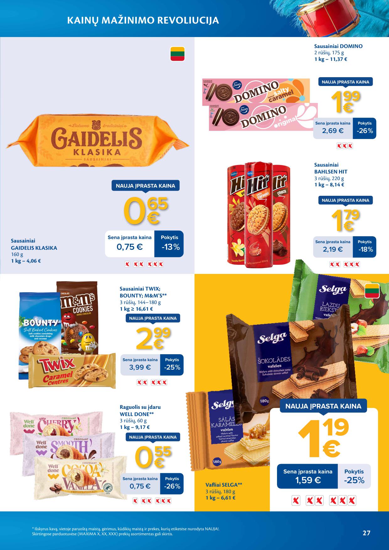 MAXIMA nuolaidų leidinys "Kainų mažinimo revoliucija" 2026.03.03 - 2026.03.09