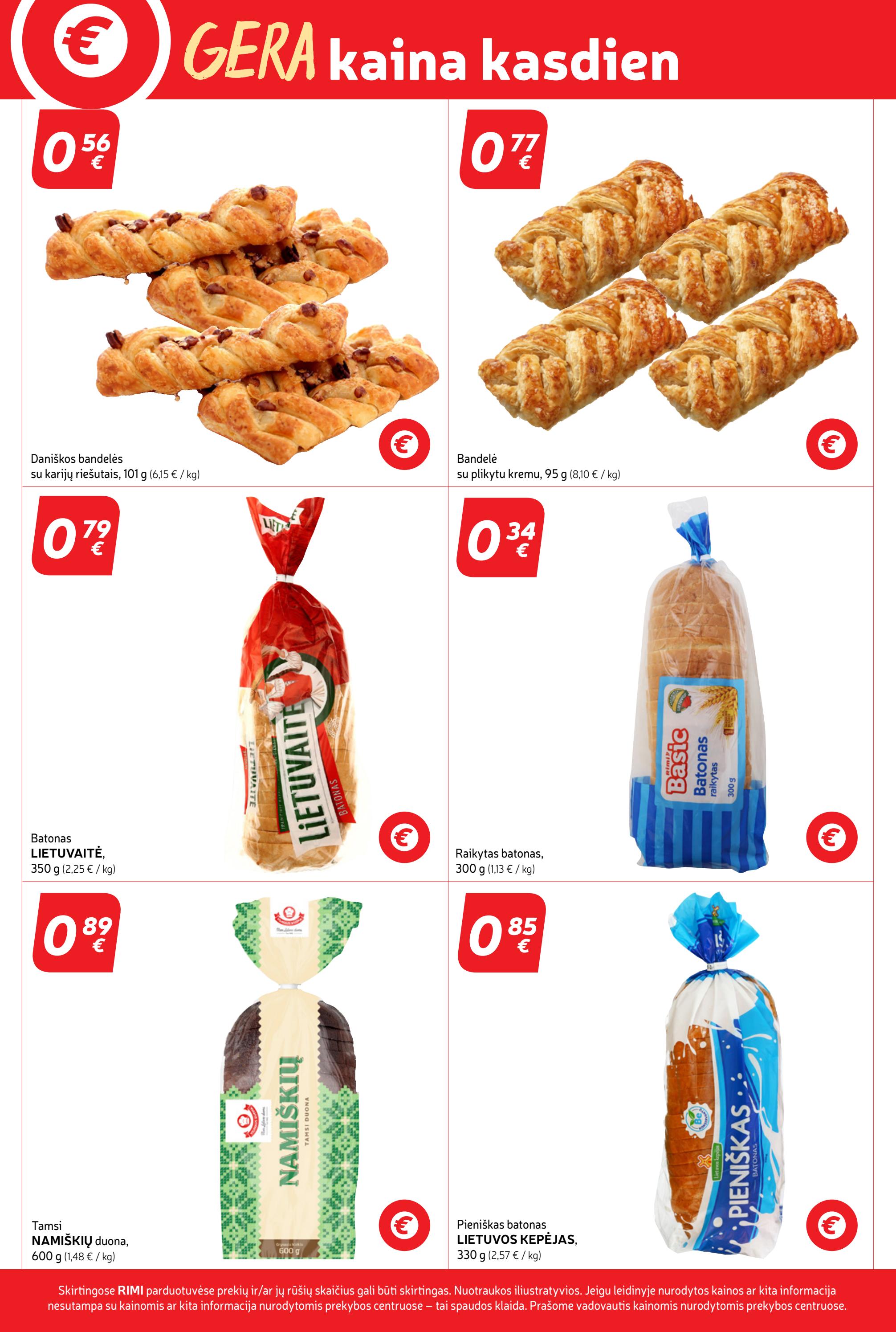 RIMI sumažintų kainų katalogas "Gera kaina kasdien"