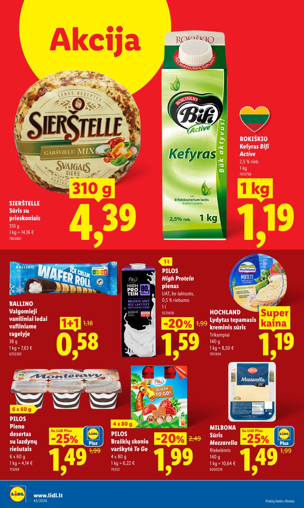 LIDL akcijų ir nuolaidų leidinys 2026.10.19 - 2026.10.25