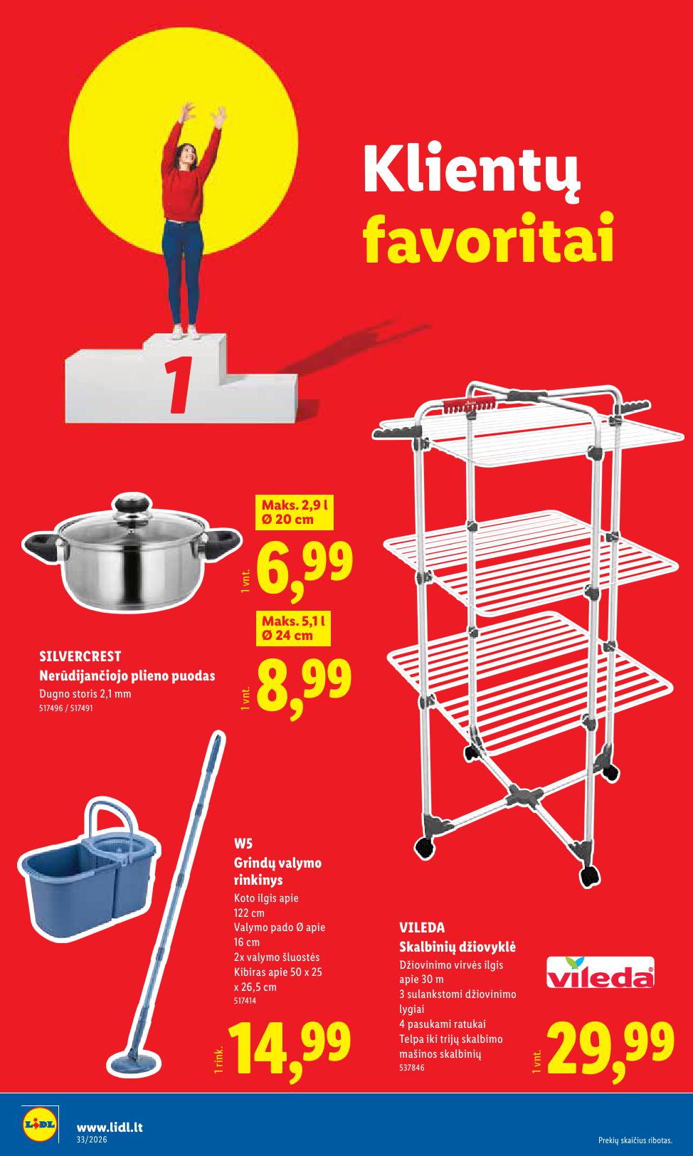LIDL ne  maisto prekių leidinys 2026.08.10 - 2026.08.16