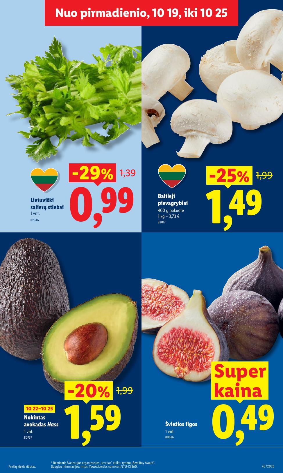 LIDL akcijų ir nuolaidų leidinys 2026.10.19 - 2026.10.25