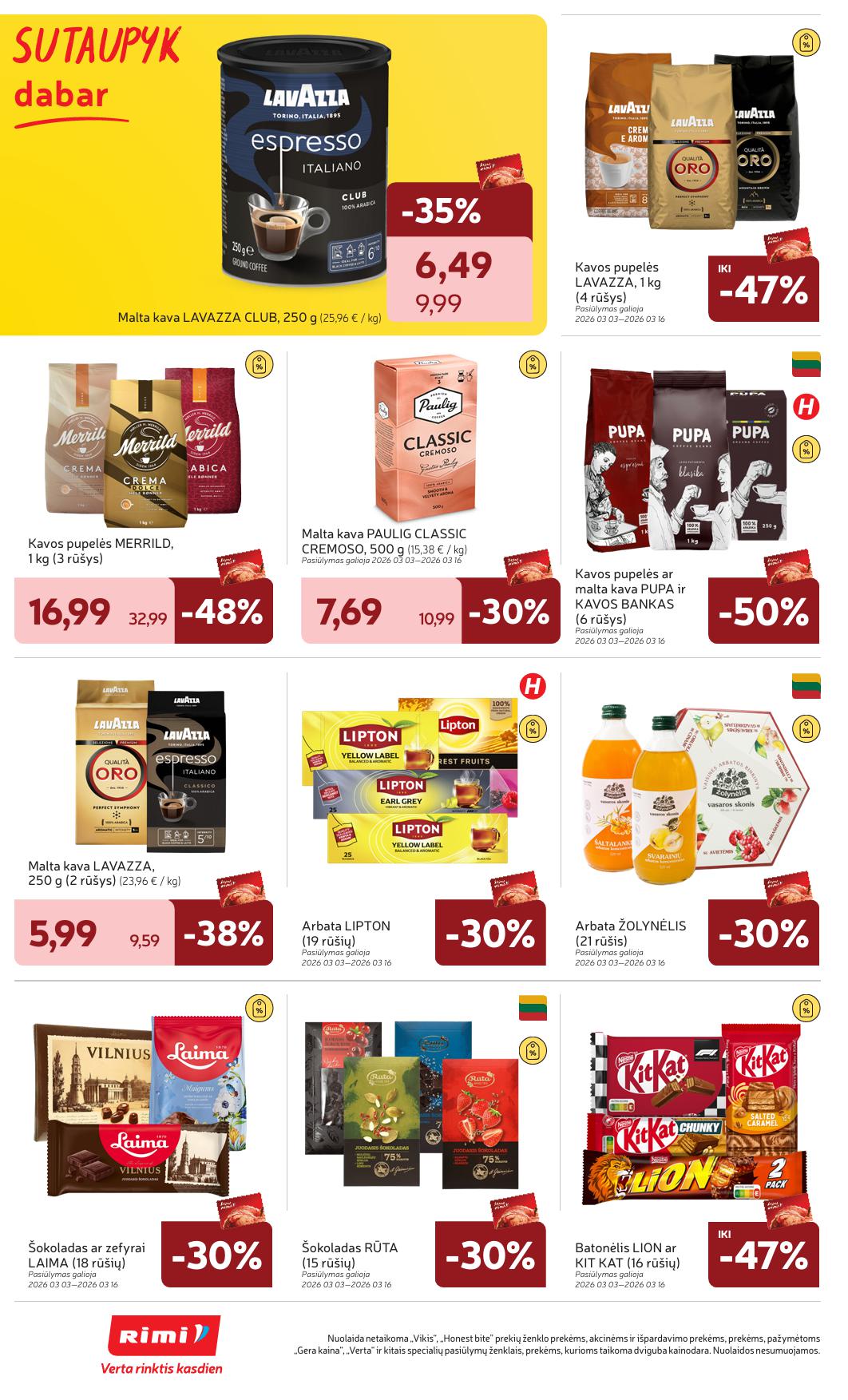 Naujausias RIMI kaininis katalogas 2026.03.10 - 2026.03.16