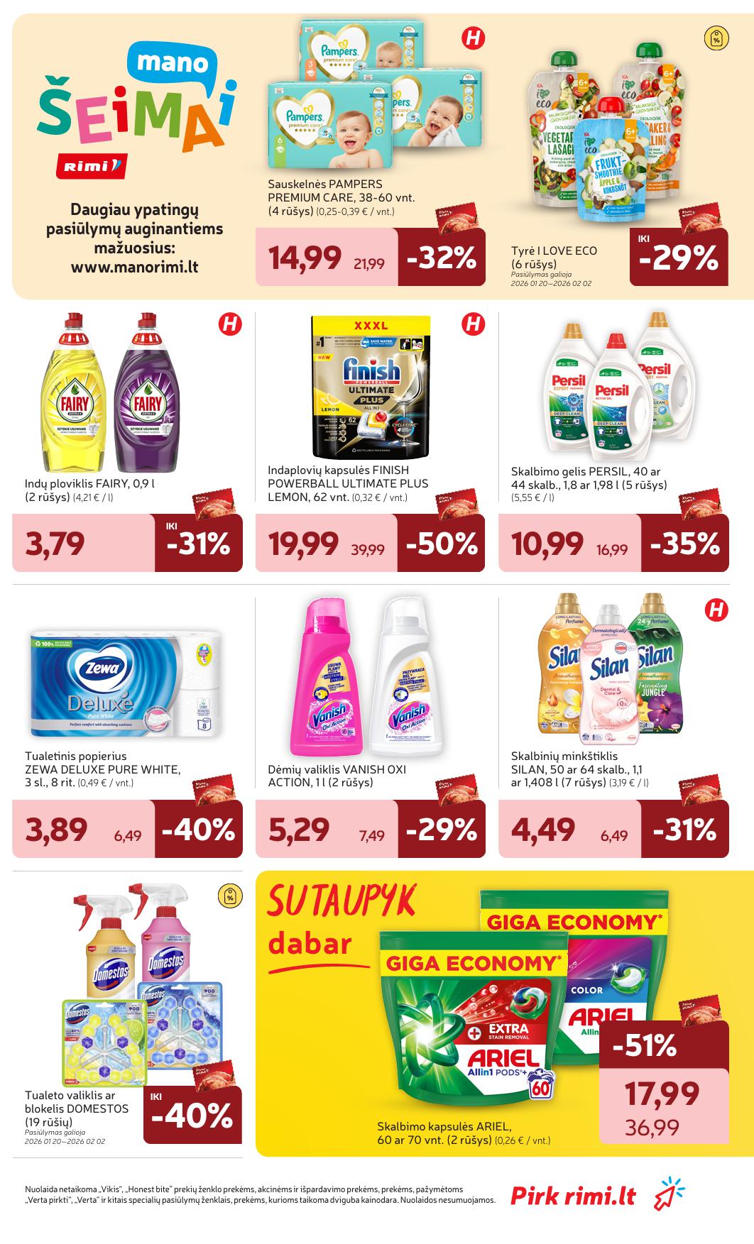 Naujausias RIMI kaininis katalogas 2026.01.27 - 2026.02.02