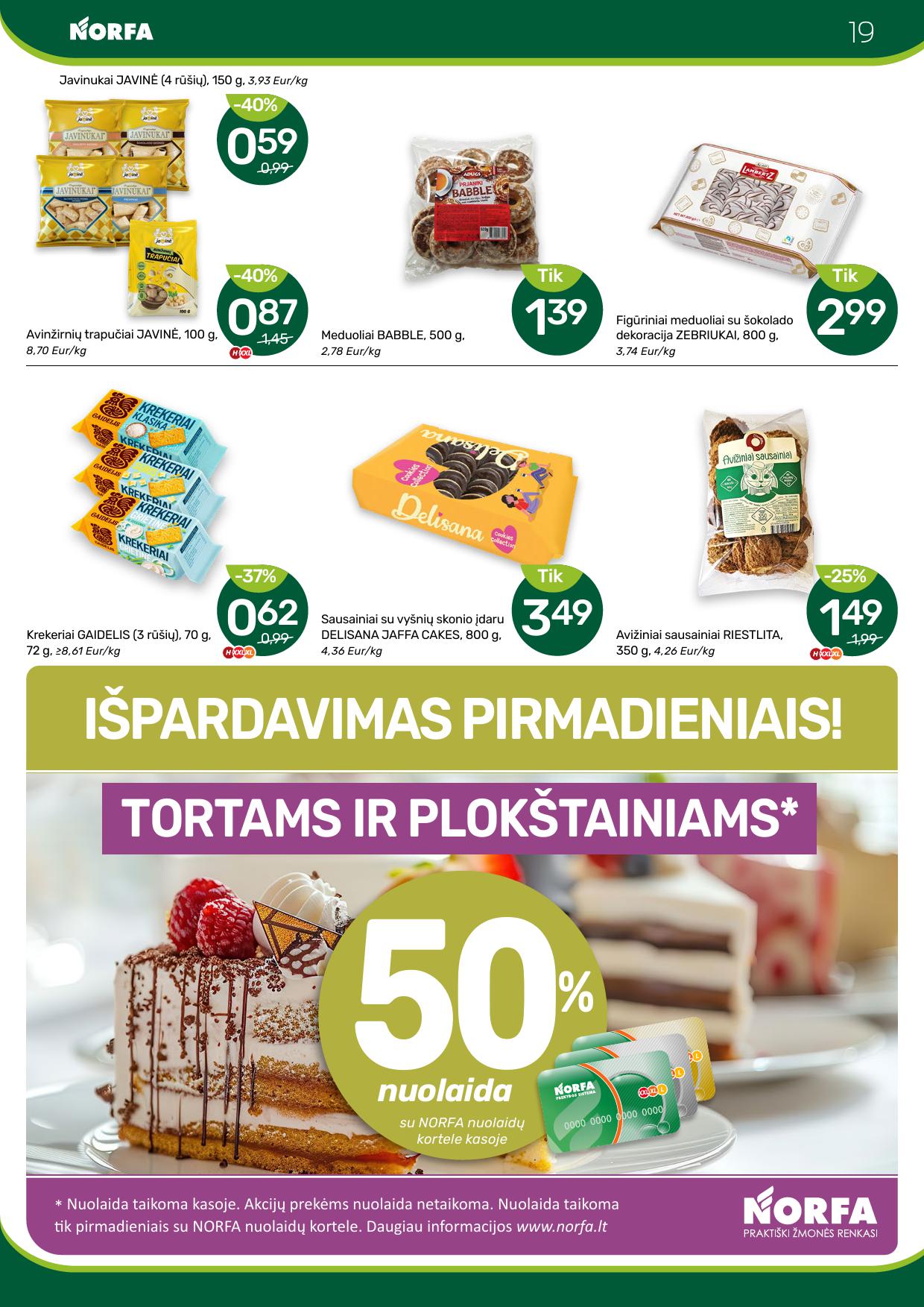 Naujausias NORFA kaininis katalogas 2025.08.21 - 2025.09.03