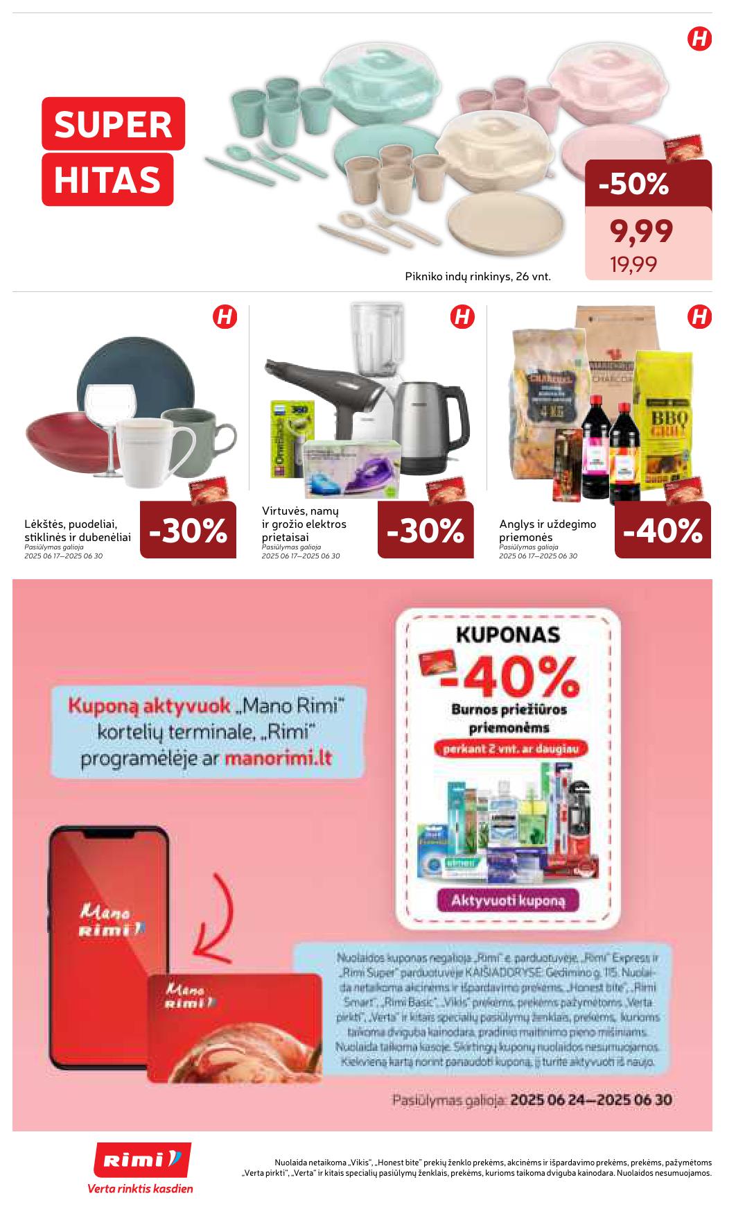 Naujausias RIMI kaininis katalogas 2025.06.24 - 2025.06.30