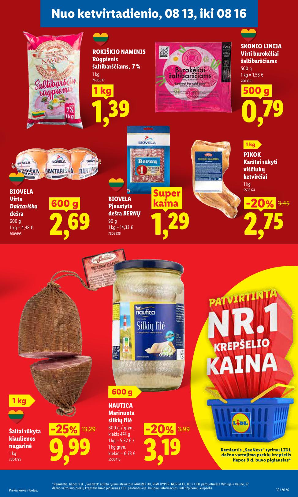 Naujausias LIDL kaininis katalogas 2026.08.10 - 2026.08.16
