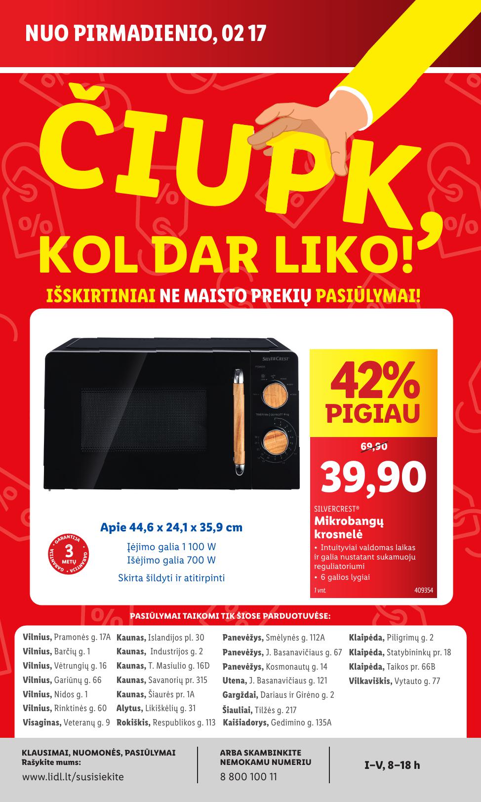 LIDL katalogas "Čiupk, kol dar liko!" galioja nuo 2025.02.17