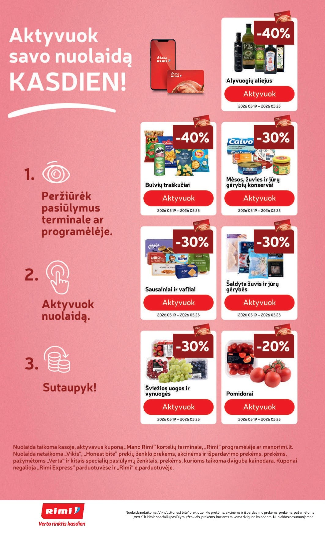 Naujausias RIMI kaininis katalogas 2026.05.19 - 2026.05.25