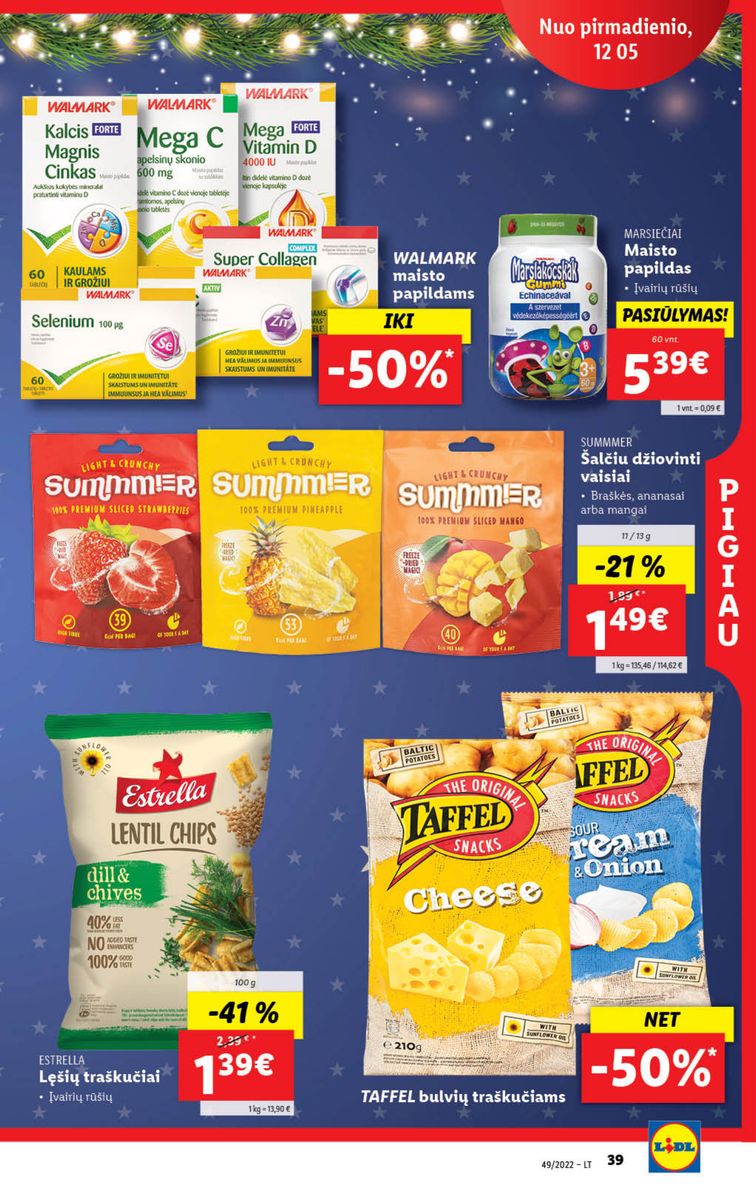 Naujausias LIDL kaininis katalogas 2022.12.05 - 2022.12.11