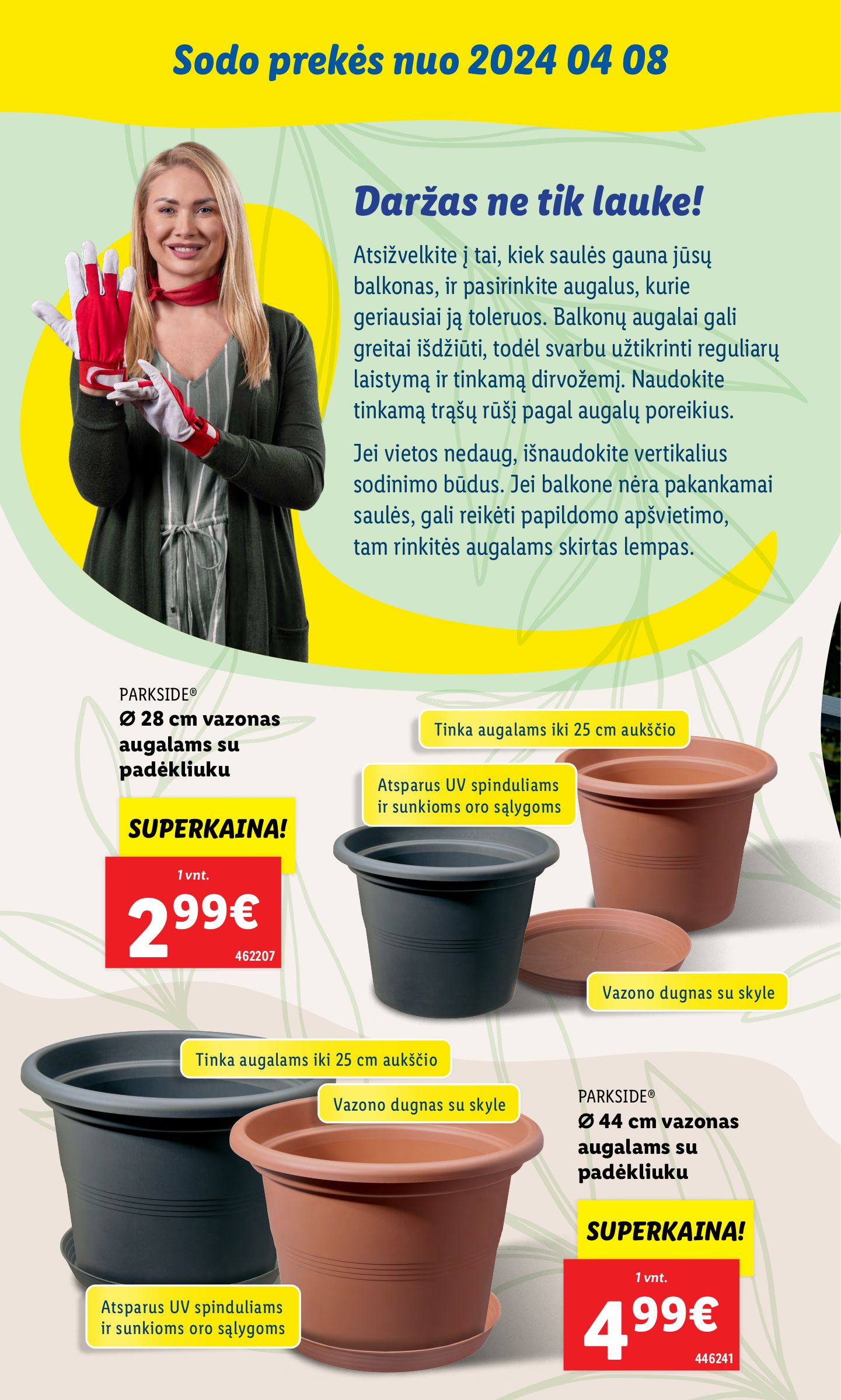 LIDL SODO PREKIŲ KATALOGAS "Visi į sodą"