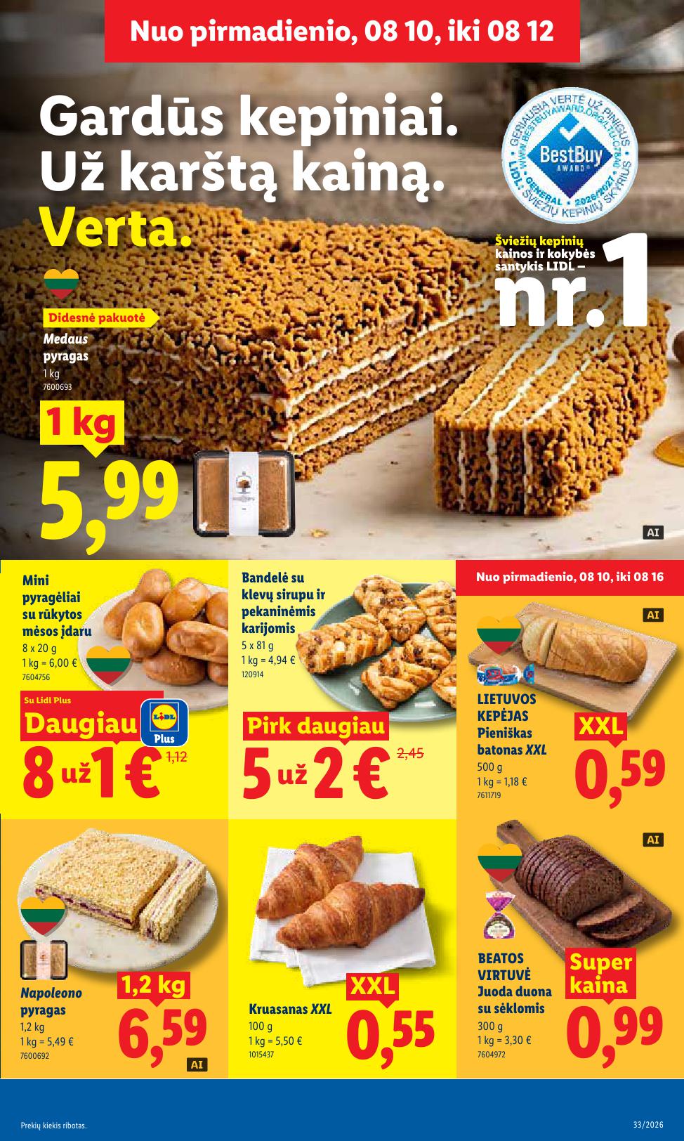 Naujausias LIDL kaininis katalogas 2026.08.10 - 2026.08.16