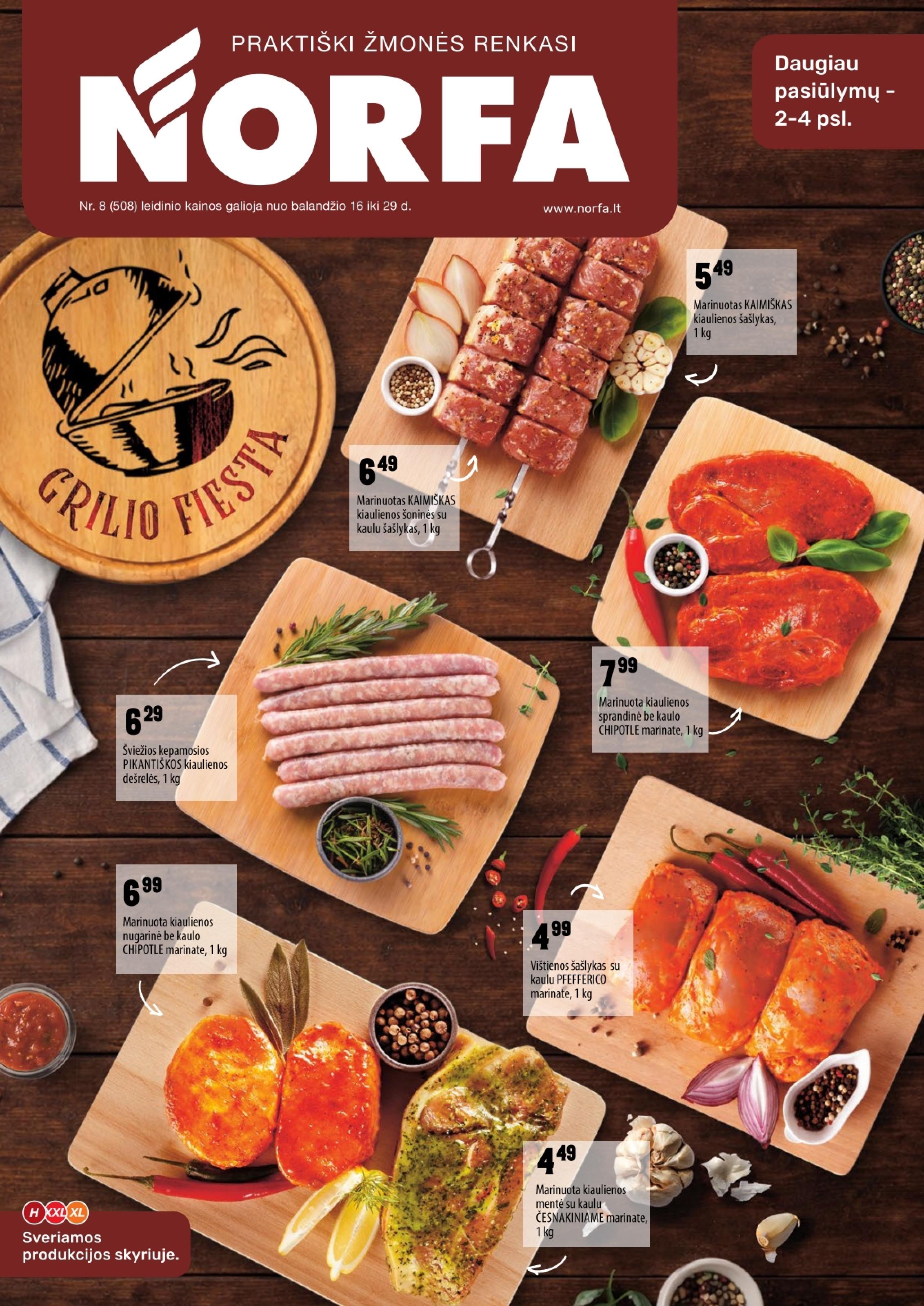 Naujausias NORFA kaininis katalogas 2026.04.16 - 2026.04.29