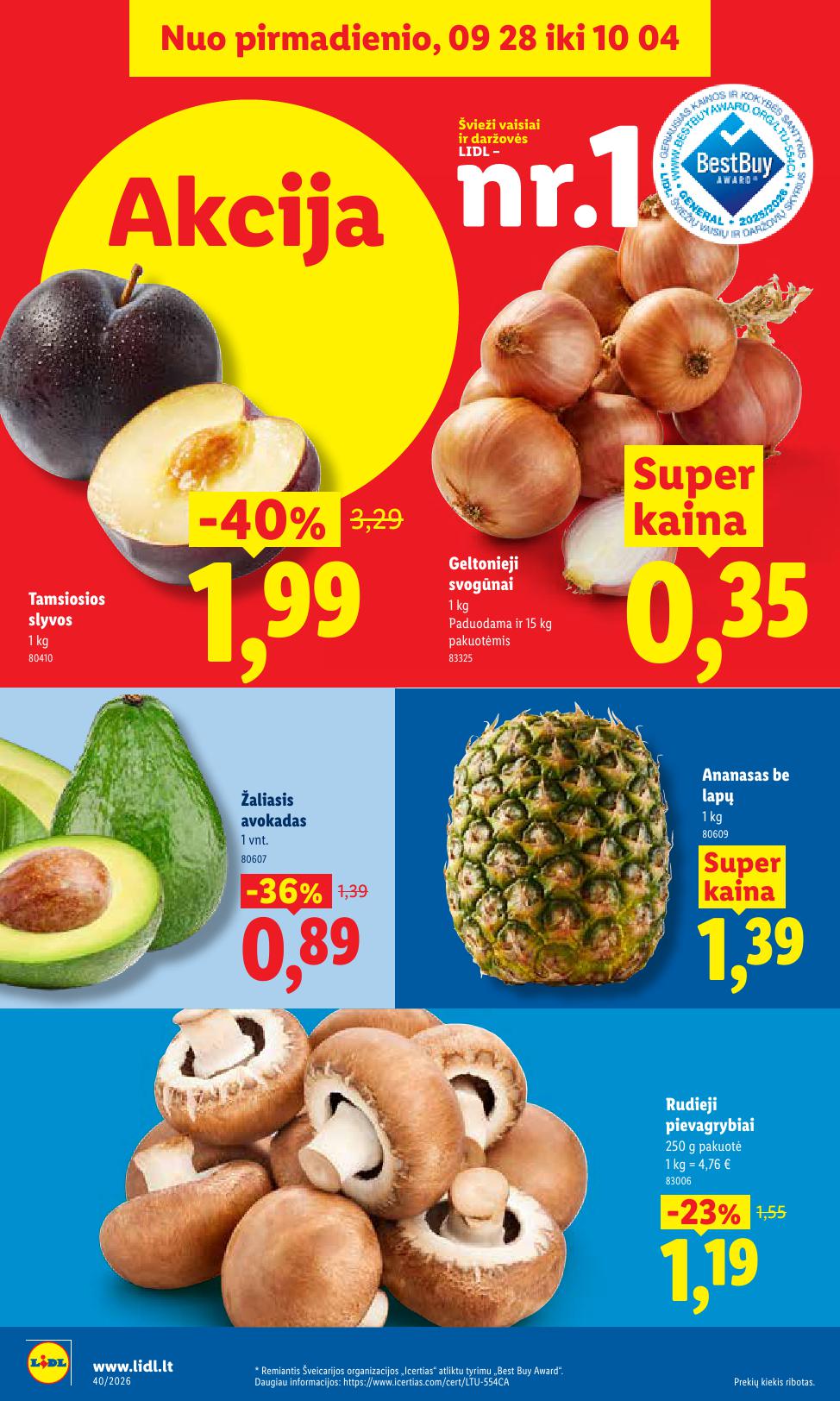 Naujausias LIDL kaininis katalogas 2026.09.28 - 2026.10.04