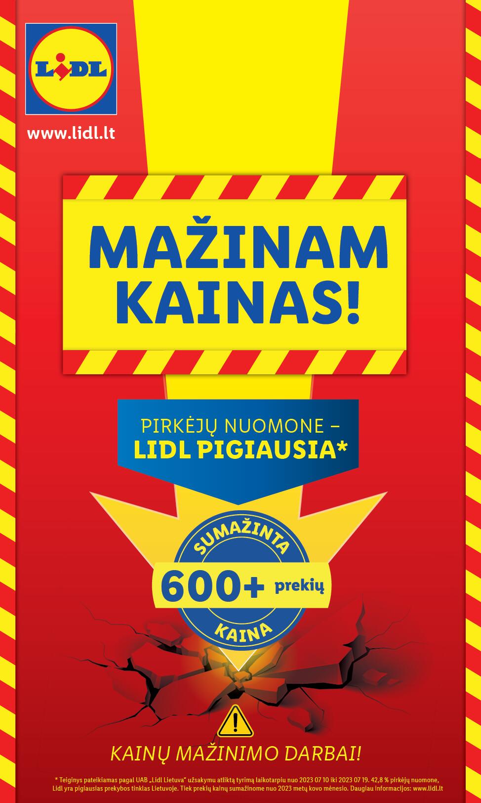 LIDL katalogas "MAŽINAM KAINAS!"