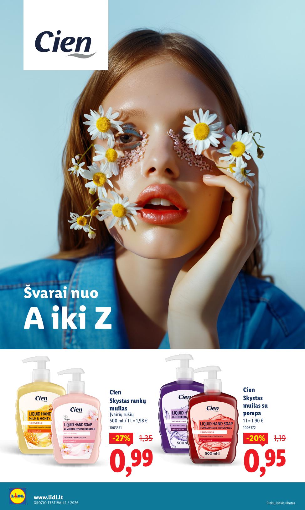 LIDL nuolaidų katalogas "Grožio festivalis" galioja nuo 2026.02.12