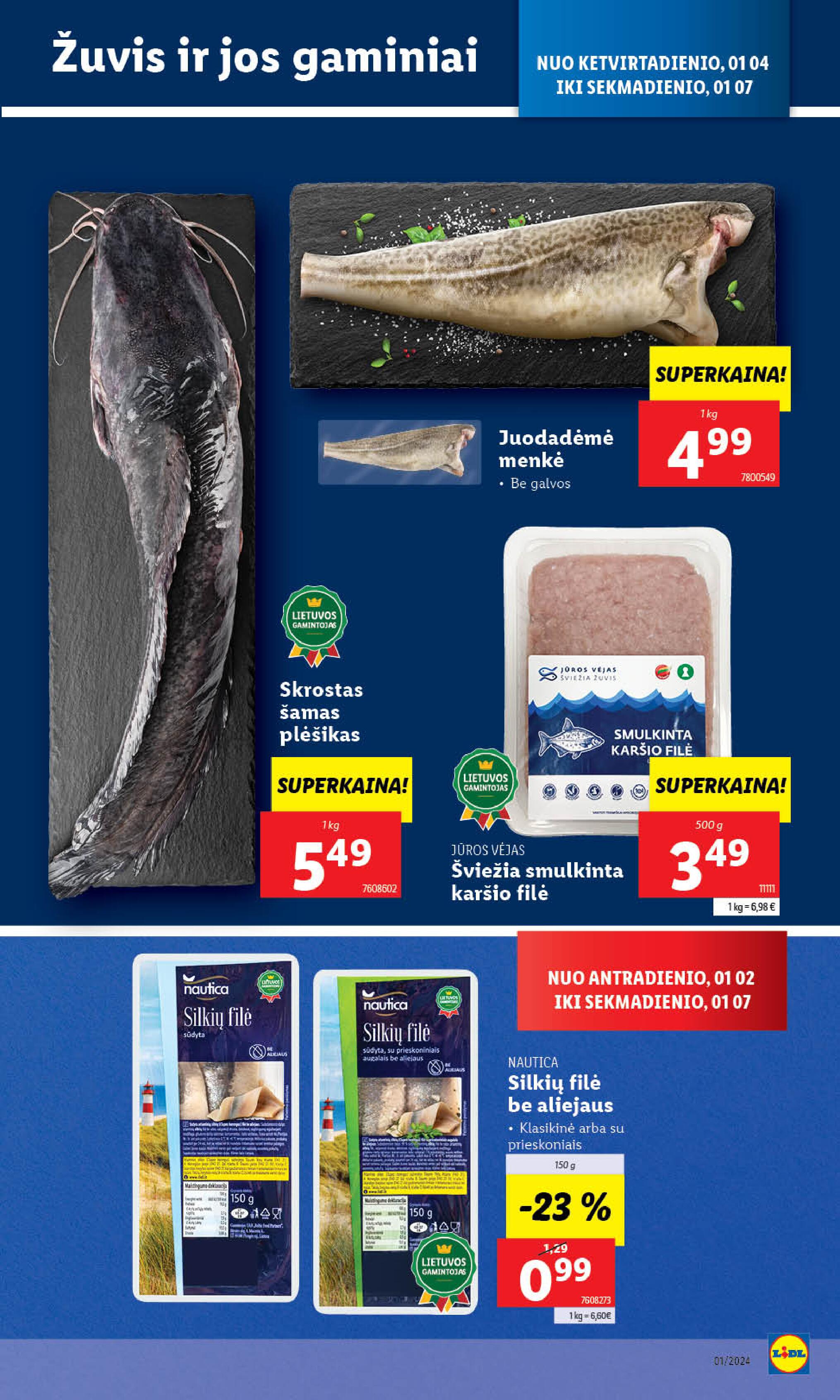 Naujausias LIDL kaininis katalogas 2024.01.02 - 2024.01.07