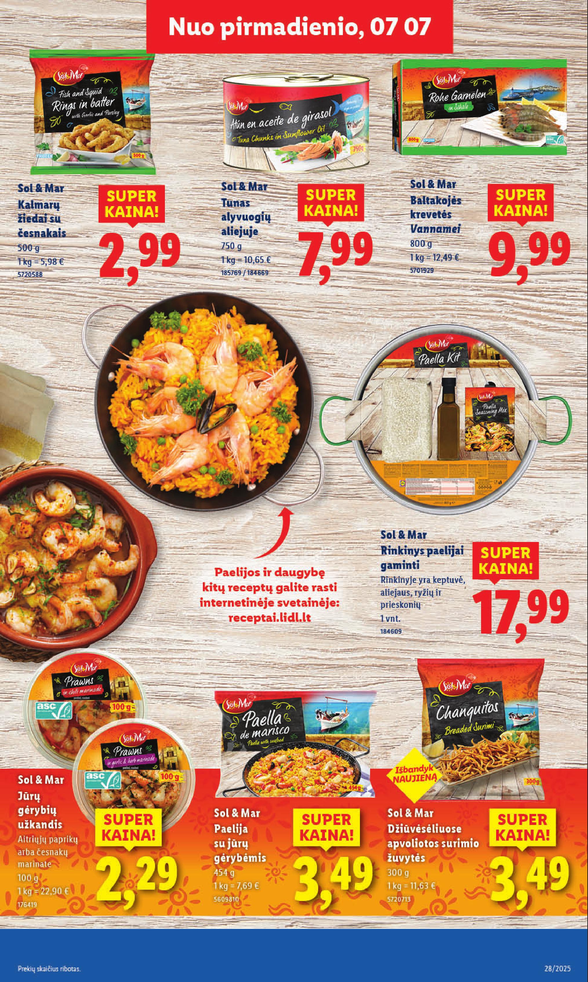 LIDL akcijų ir nuolaidų leidinys 2025.07.07 - 2025.07.13