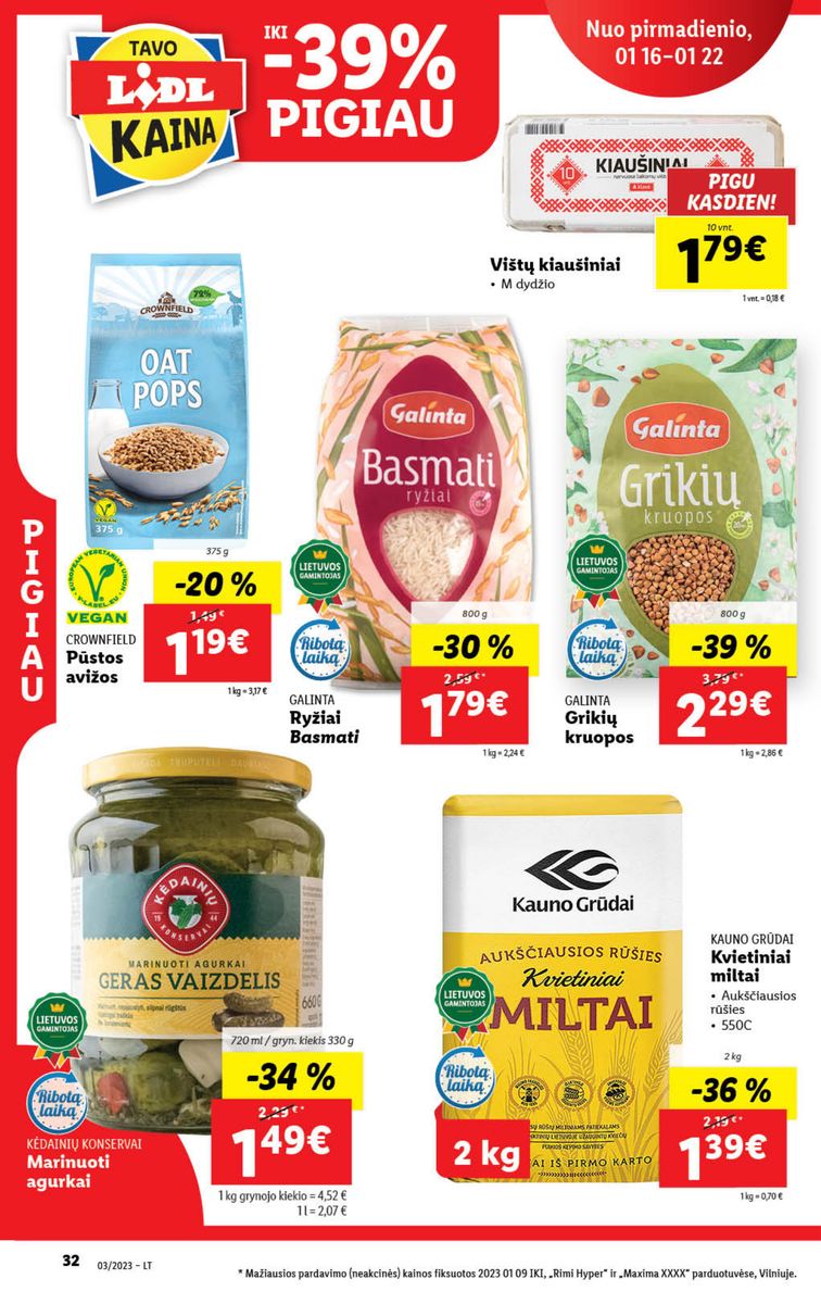 Naujausias LIDL kaininis katalogas 2023.01.16 - 2023.01.22