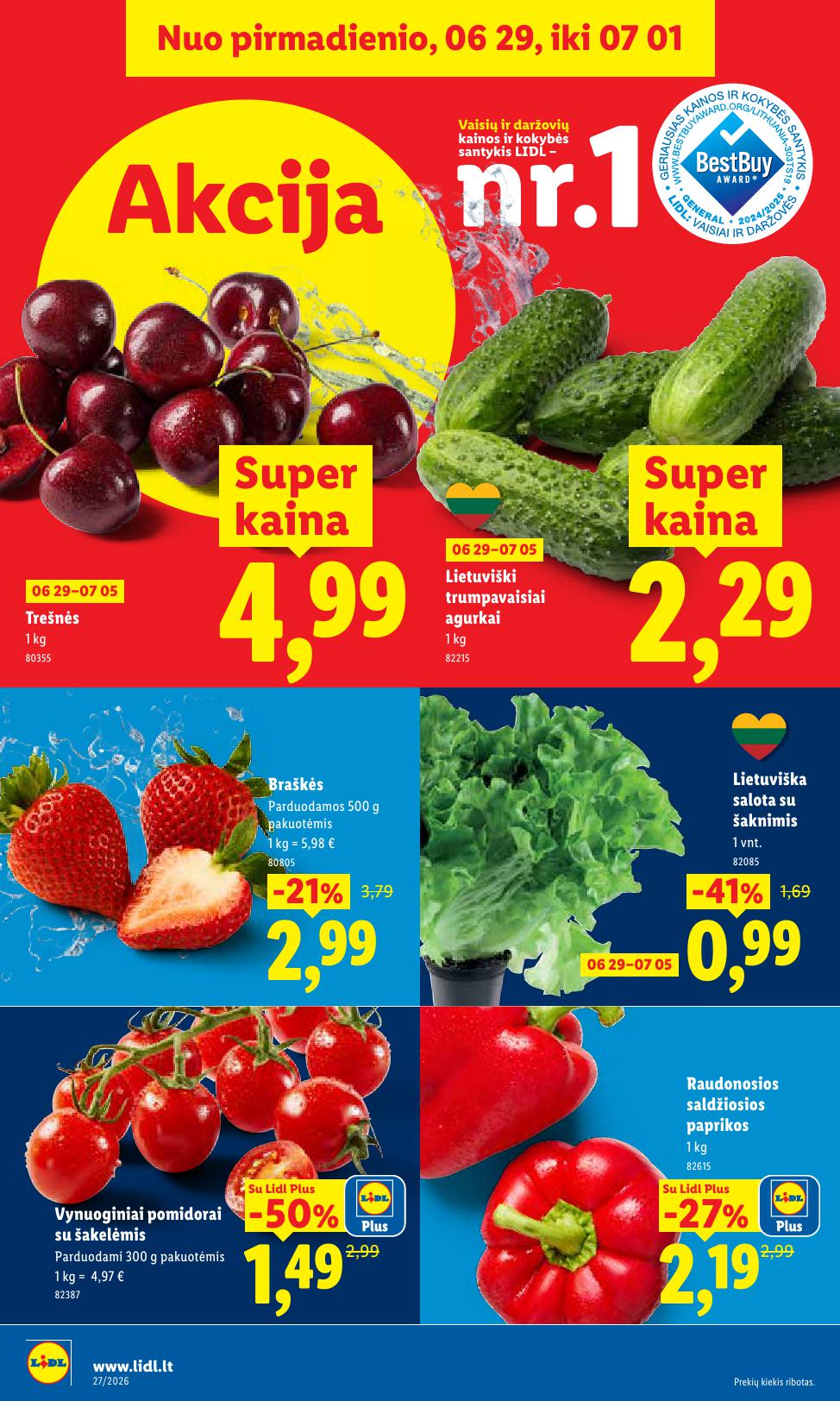 Naujausias LIDL kaininis katalogas 2026.06.29 - 2026.07.05