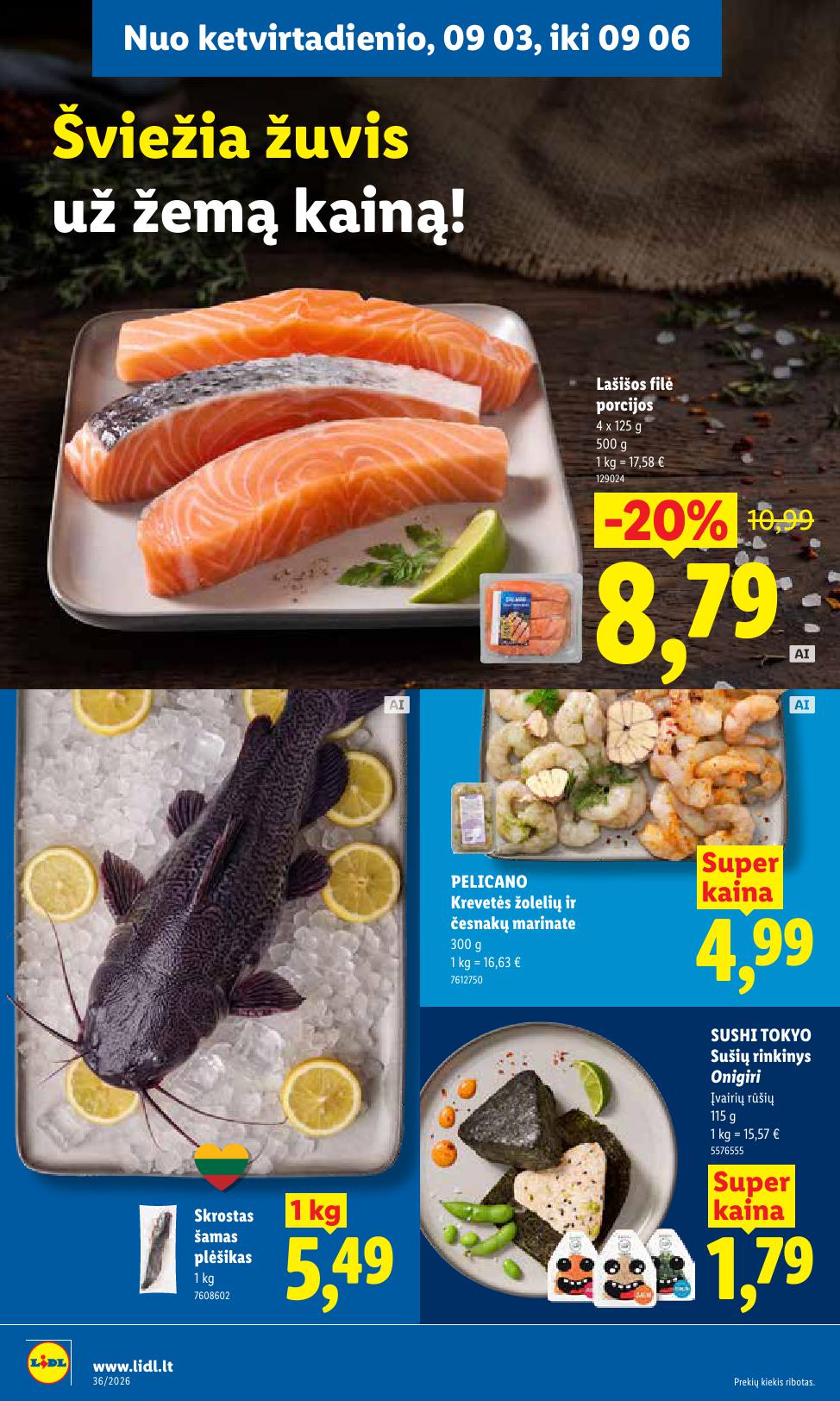 LIDL akcijų ir nuolaidų leidinys 2026.08.31 - 2026.09.06