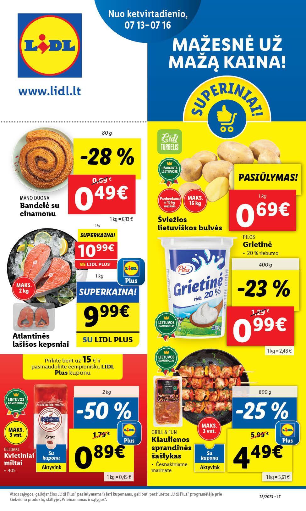 Naujausias LIDL kaininis katalogas 2023.07.10 - 2023.07.16