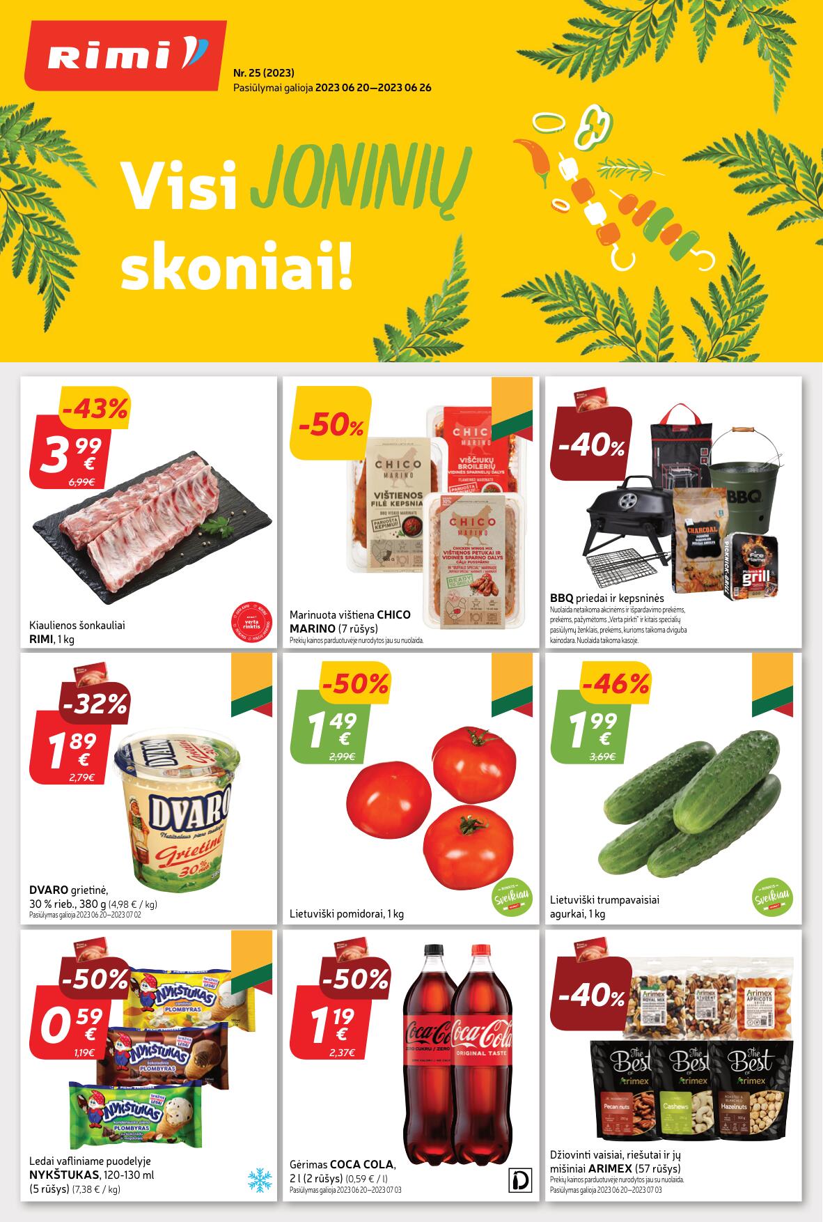 Naujausias RIMI kaininis katalogas 2023.06.20 - 2023.06.26