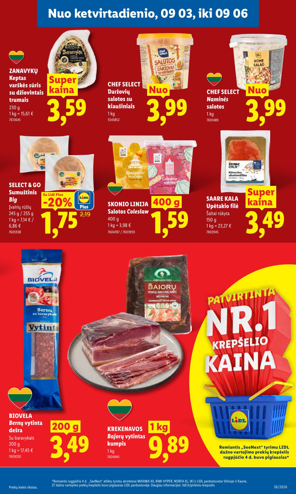 LIDL akcijų ir nuolaidų leidinys 2026.08.31 - 2026.09.06