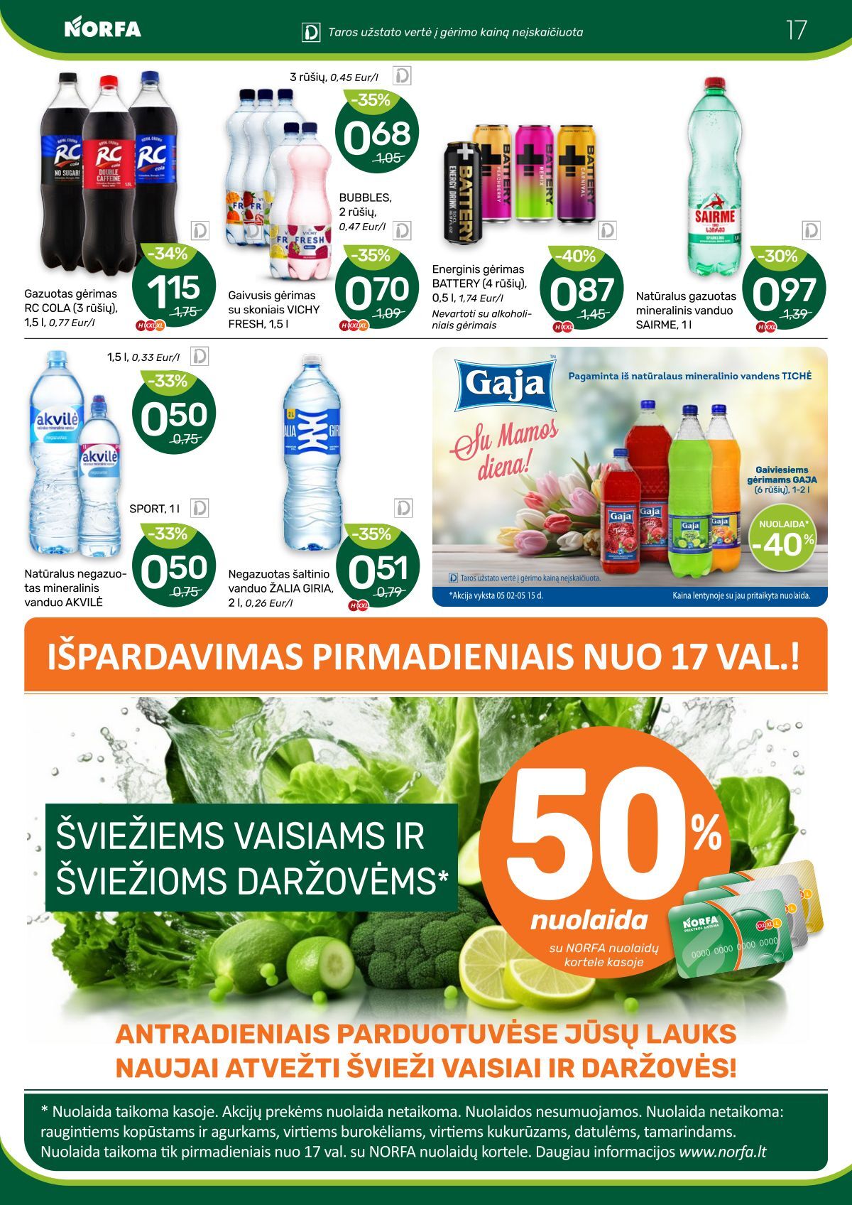 Naujausias NORFA kaininis katalogas 2024.05.02 - 2024.05.15