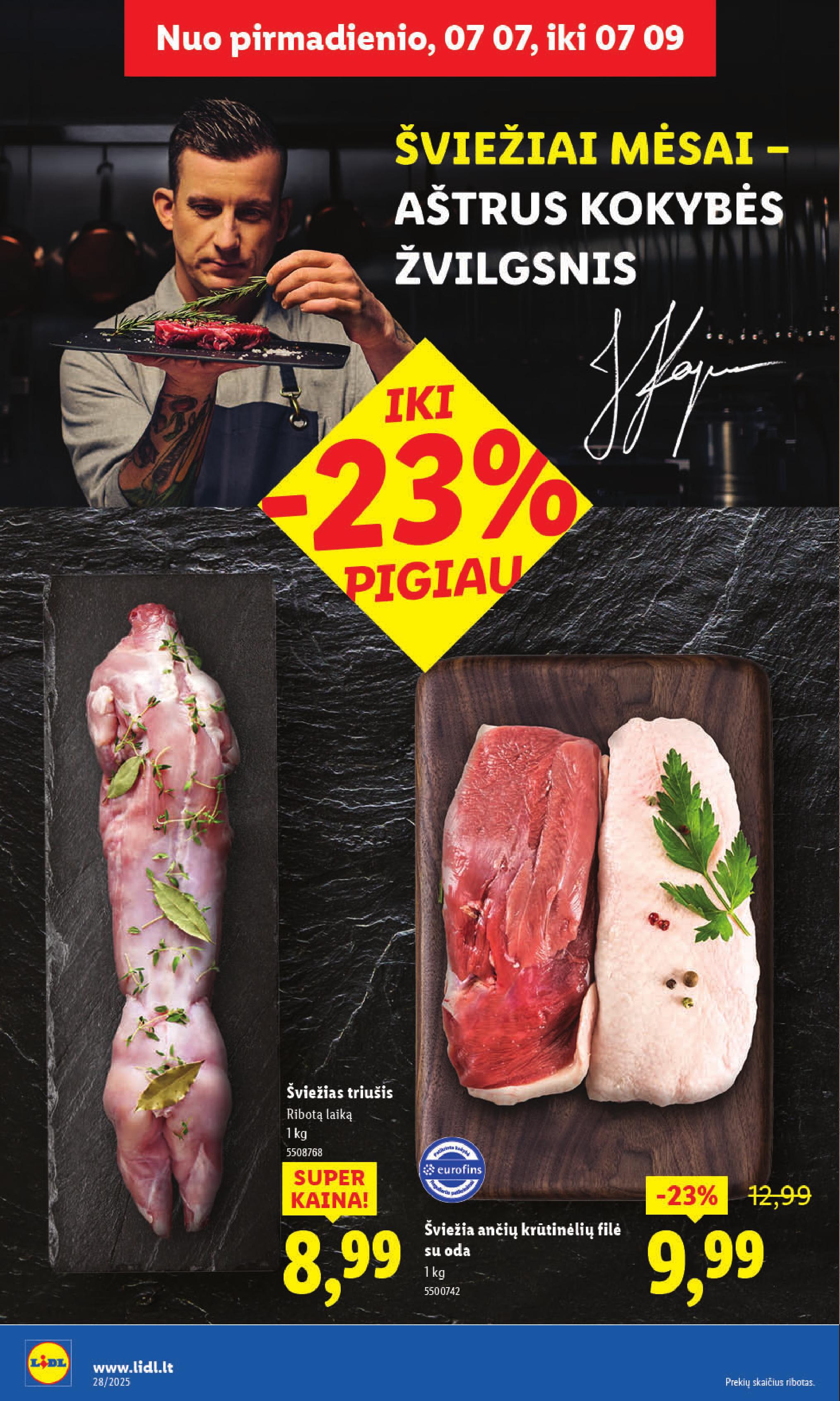 LIDL akcijų ir nuolaidų leidinys 2025.07.07 - 2025.07.13