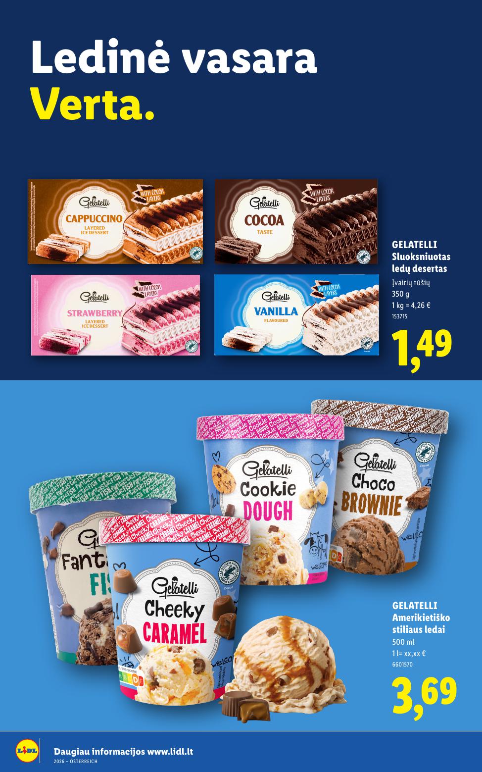 LIDL katalogas "Daugiau ledų, daugiau vasaros"