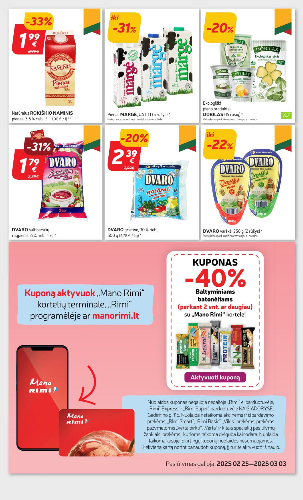 Naujausias RIMI kaininis katalogas 2025.02.25 - 2025.03.03